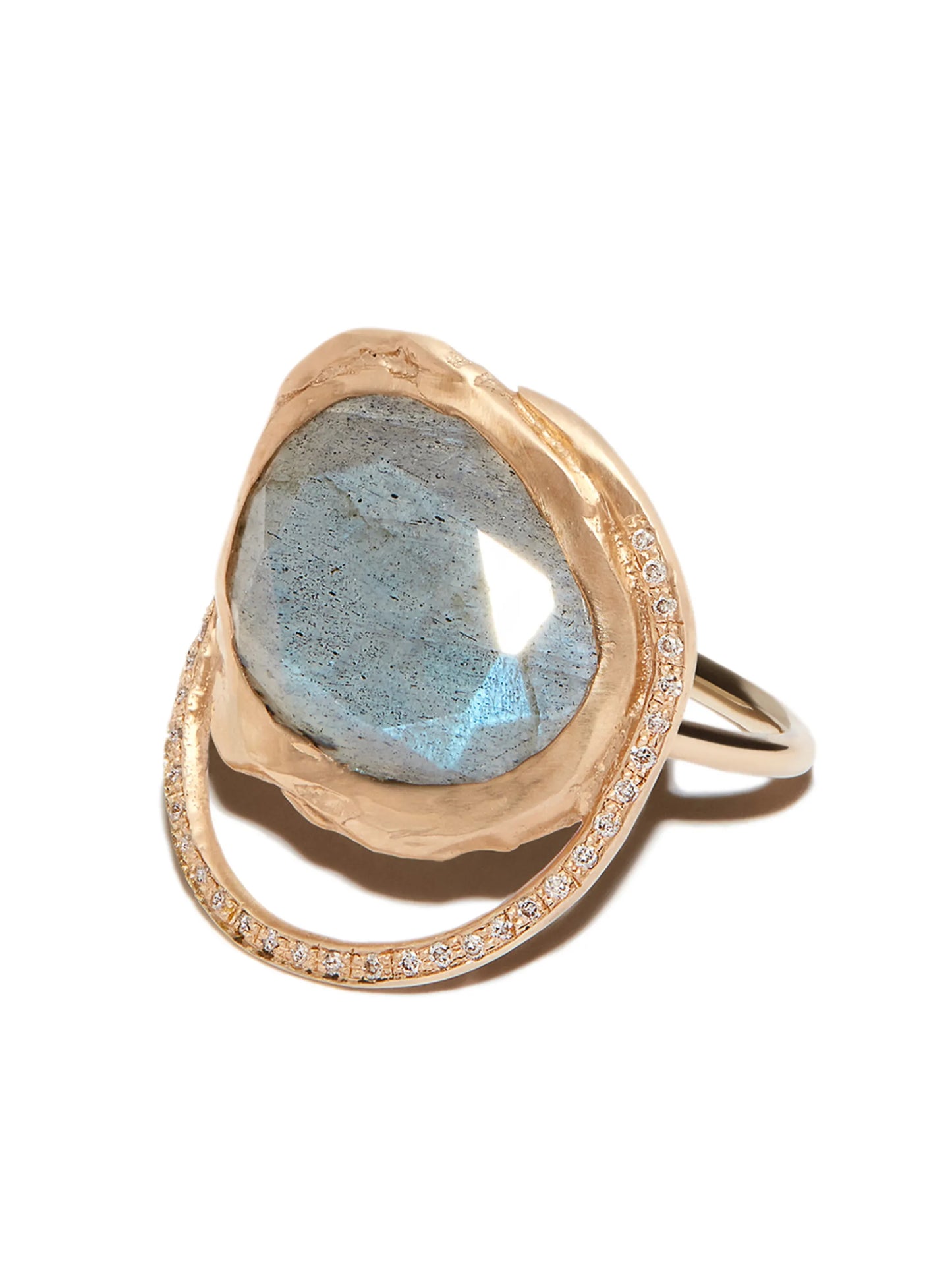 9kt yellow gold diamond Gaïa ring