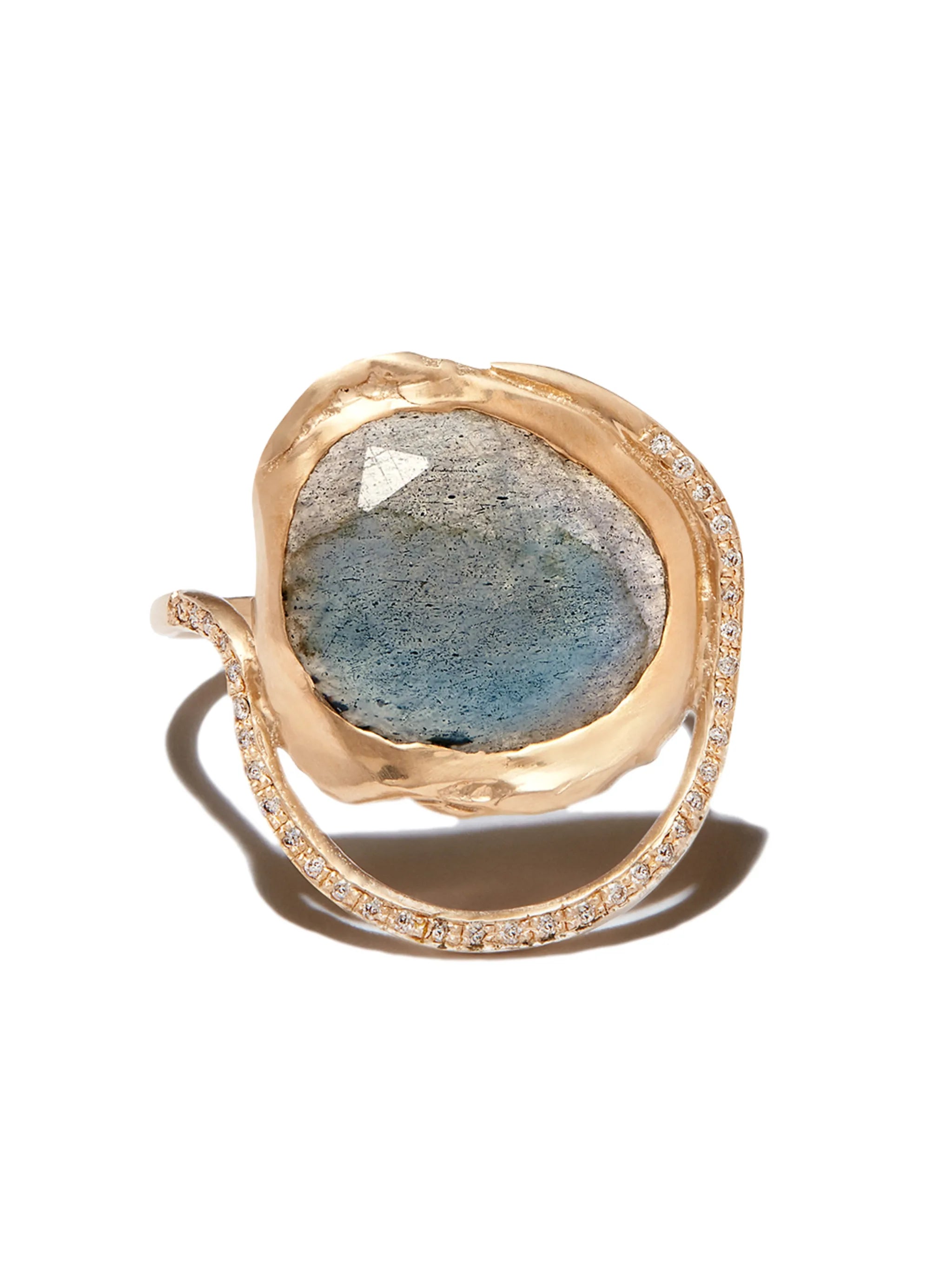 9kt yellow gold diamond Gaïa ring