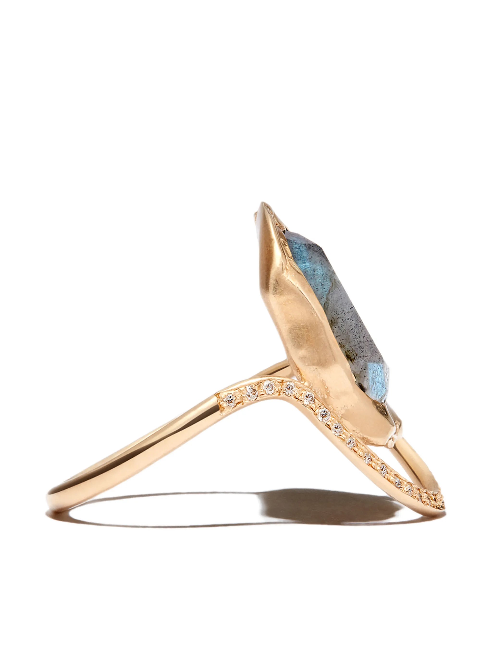 9kt yellow gold diamond Gaïa ring