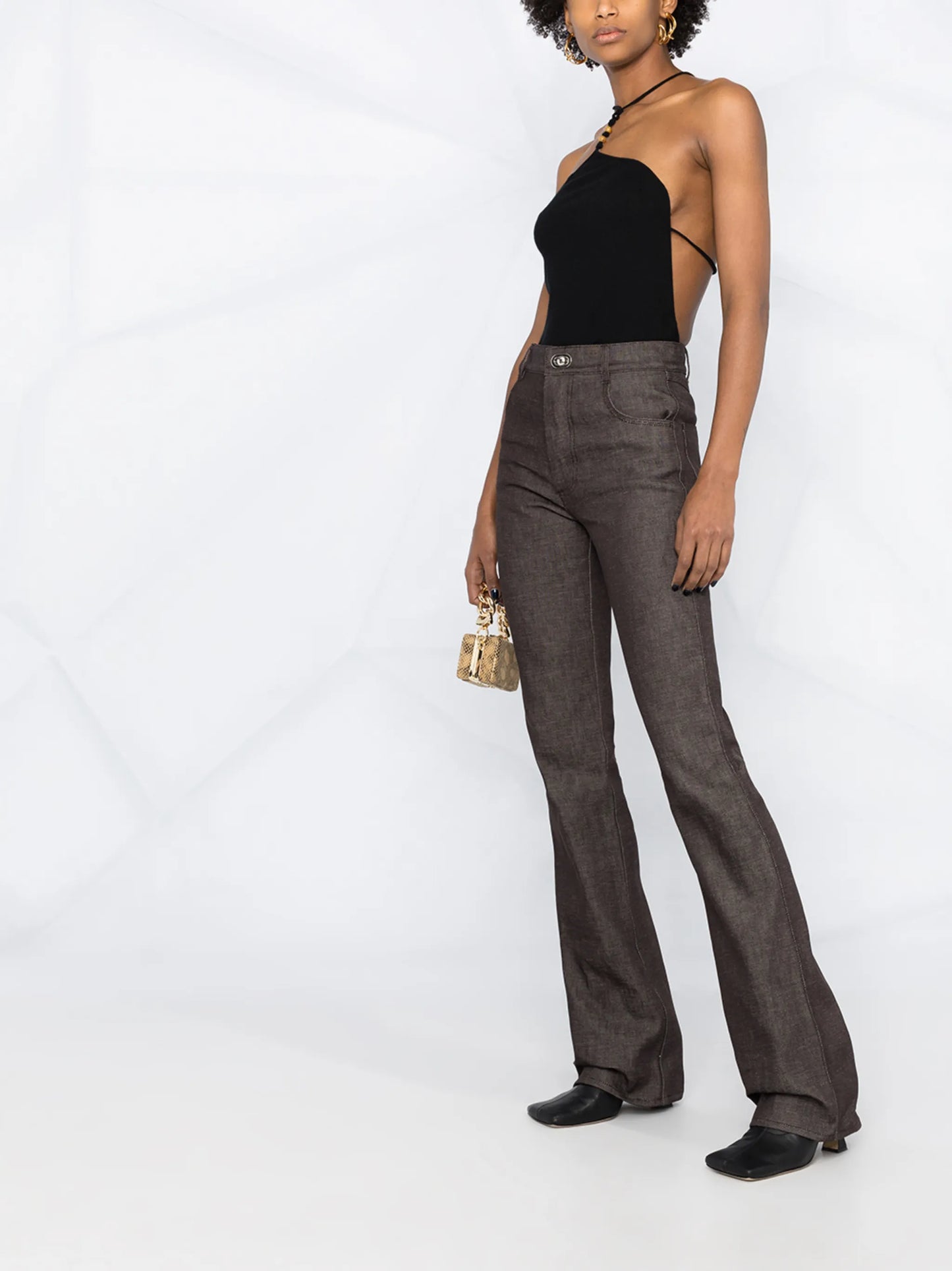 bead-detail halterneck body