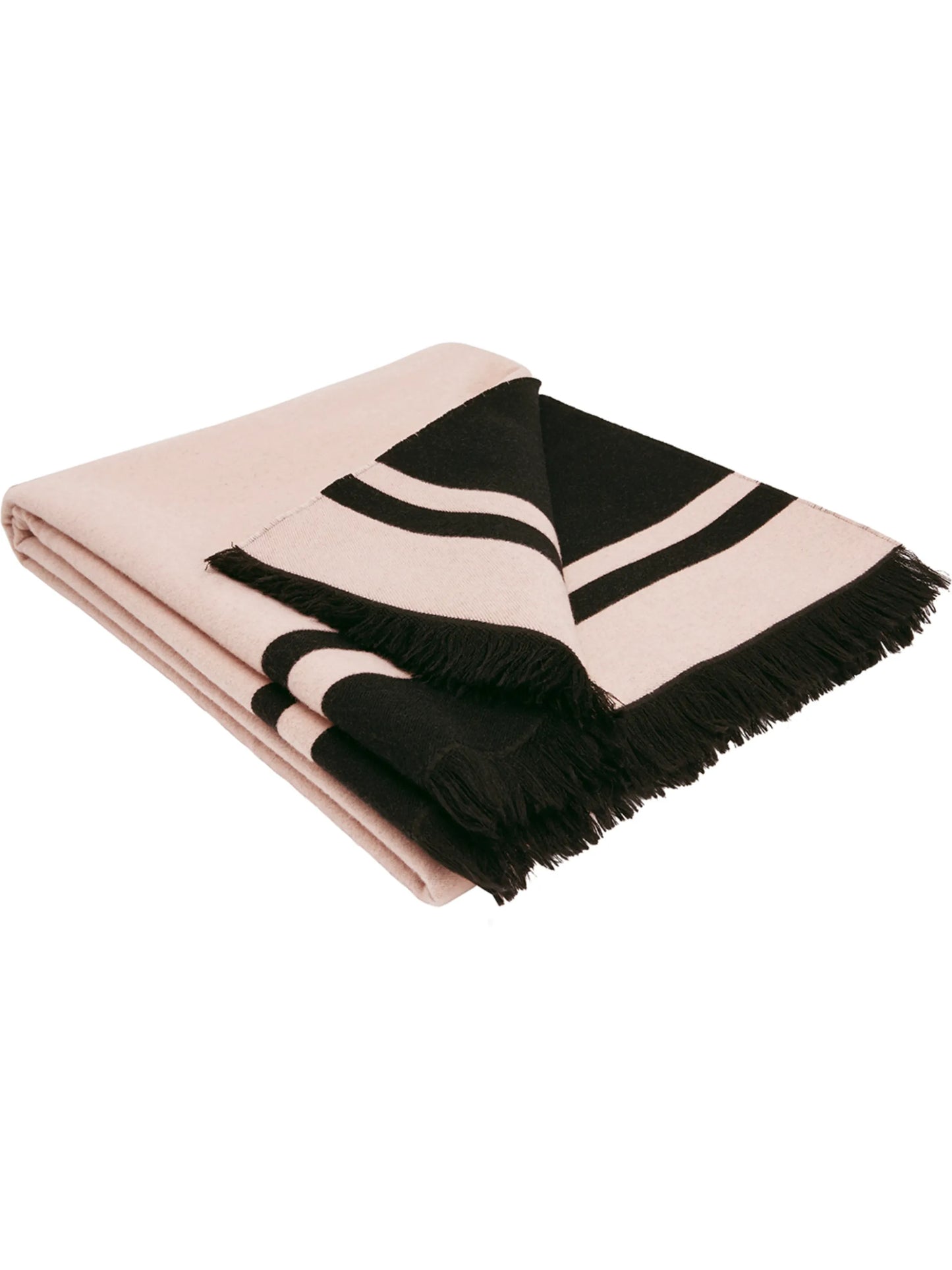 logo-print fringed scarf