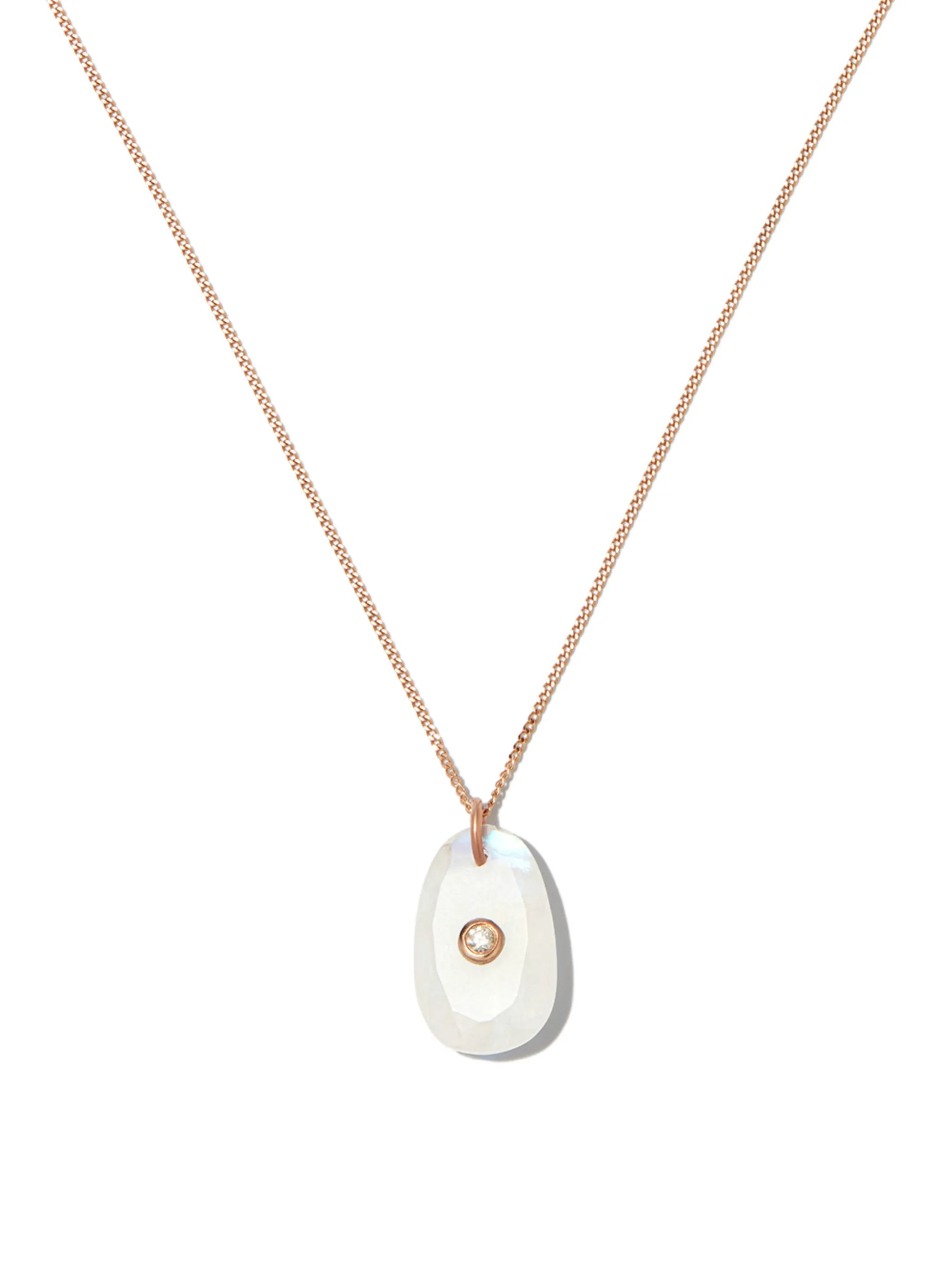 9kt rose gold Orso N°1 Moonstone necklace