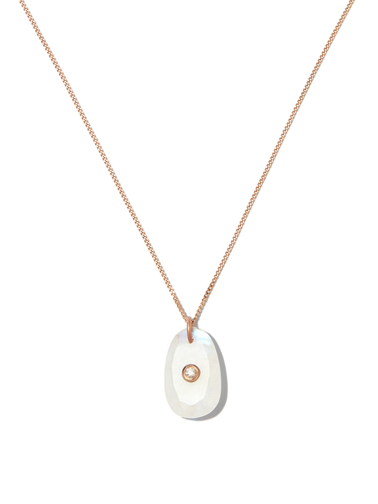 9kt rose gold Orso N°1 Moonstone necklace