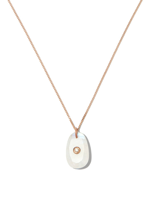 9kt rose gold Orso N°1 Moonstone necklace