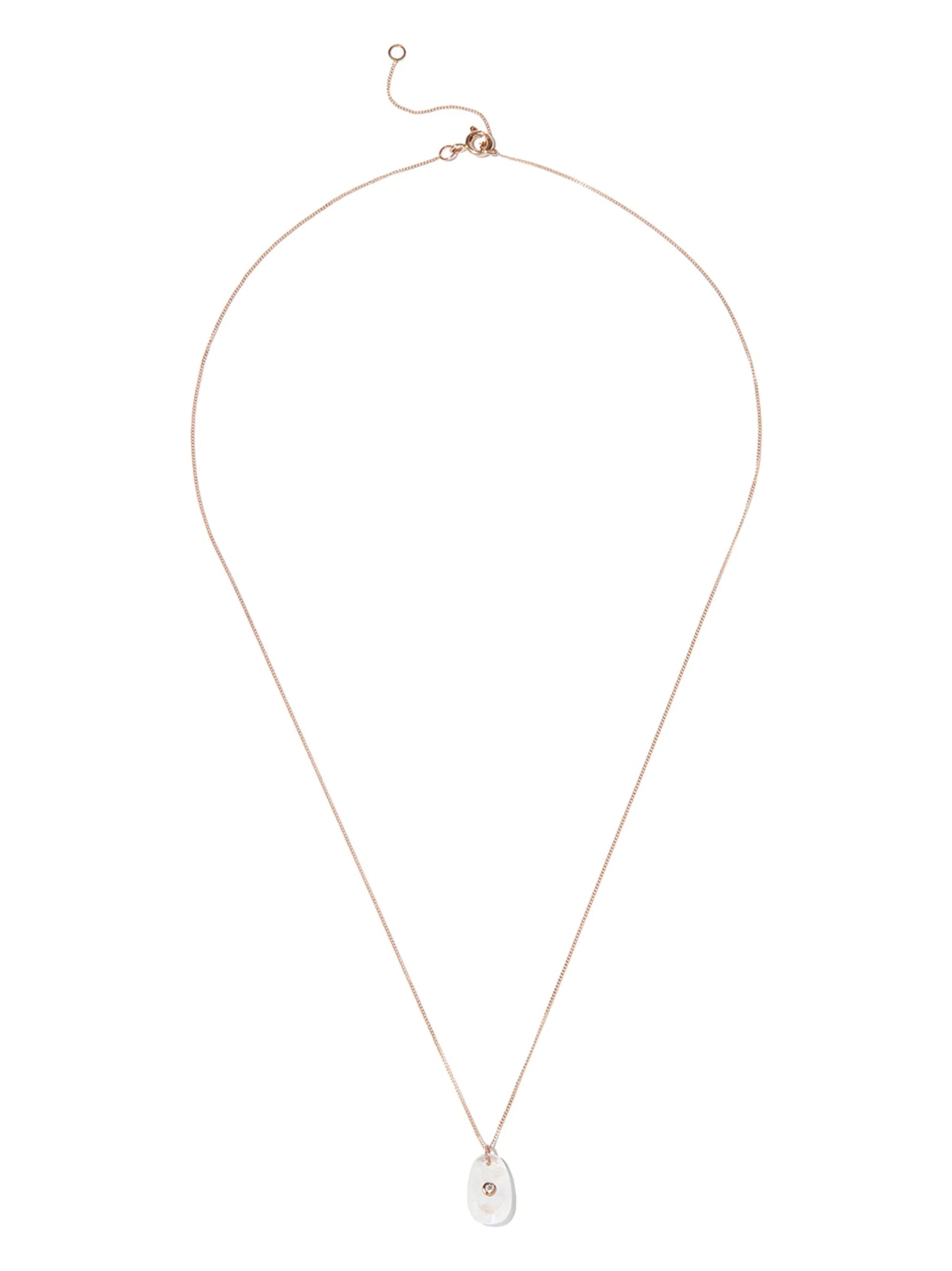 9kt rose gold Orso N°1 Moonstone necklace