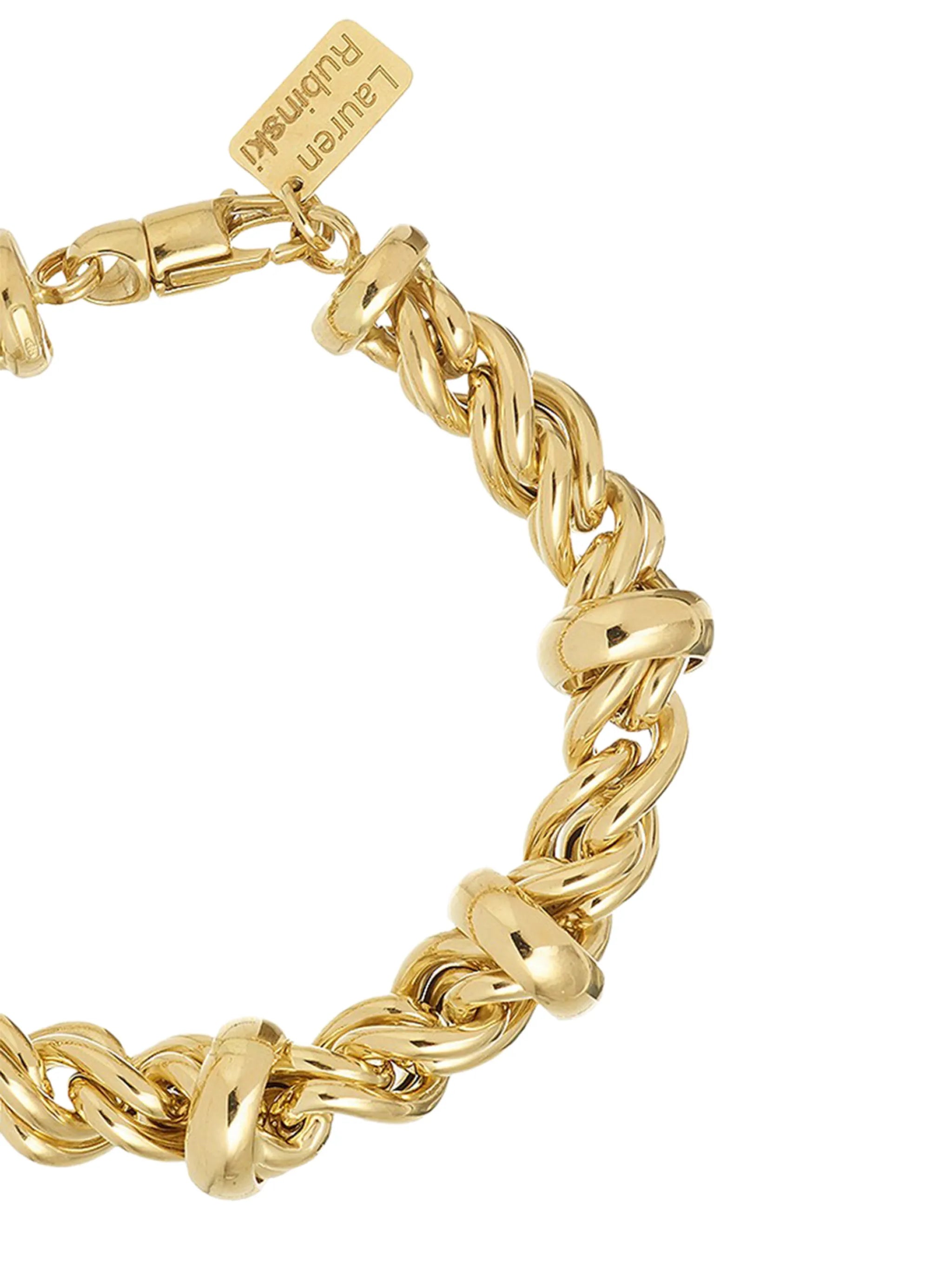 14kt yellow gold rope-chain bracelet