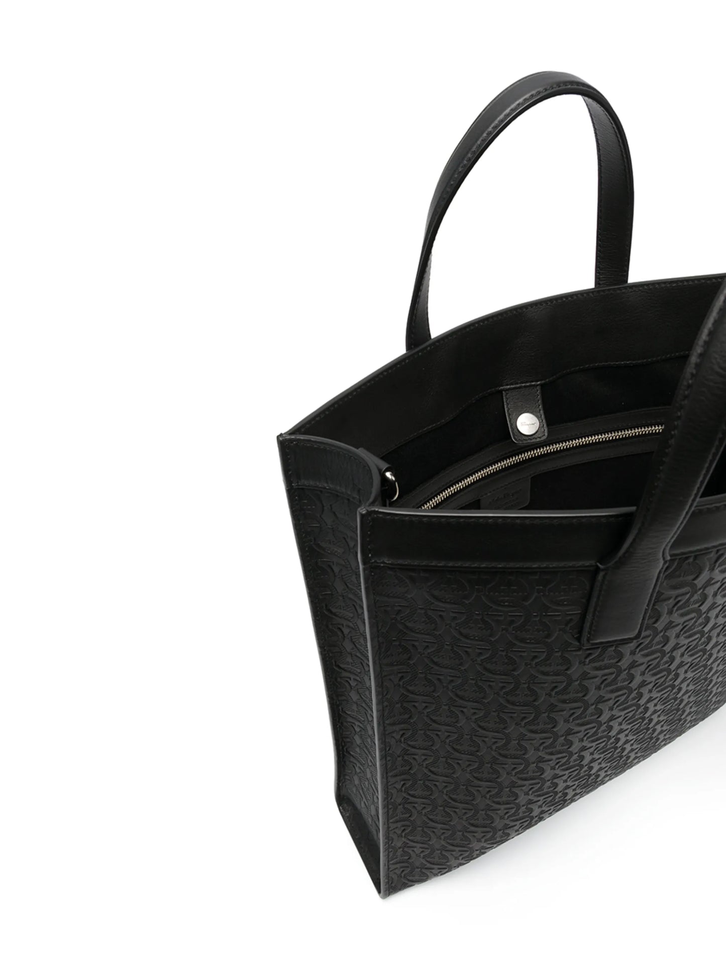 logo-embossed tote bag