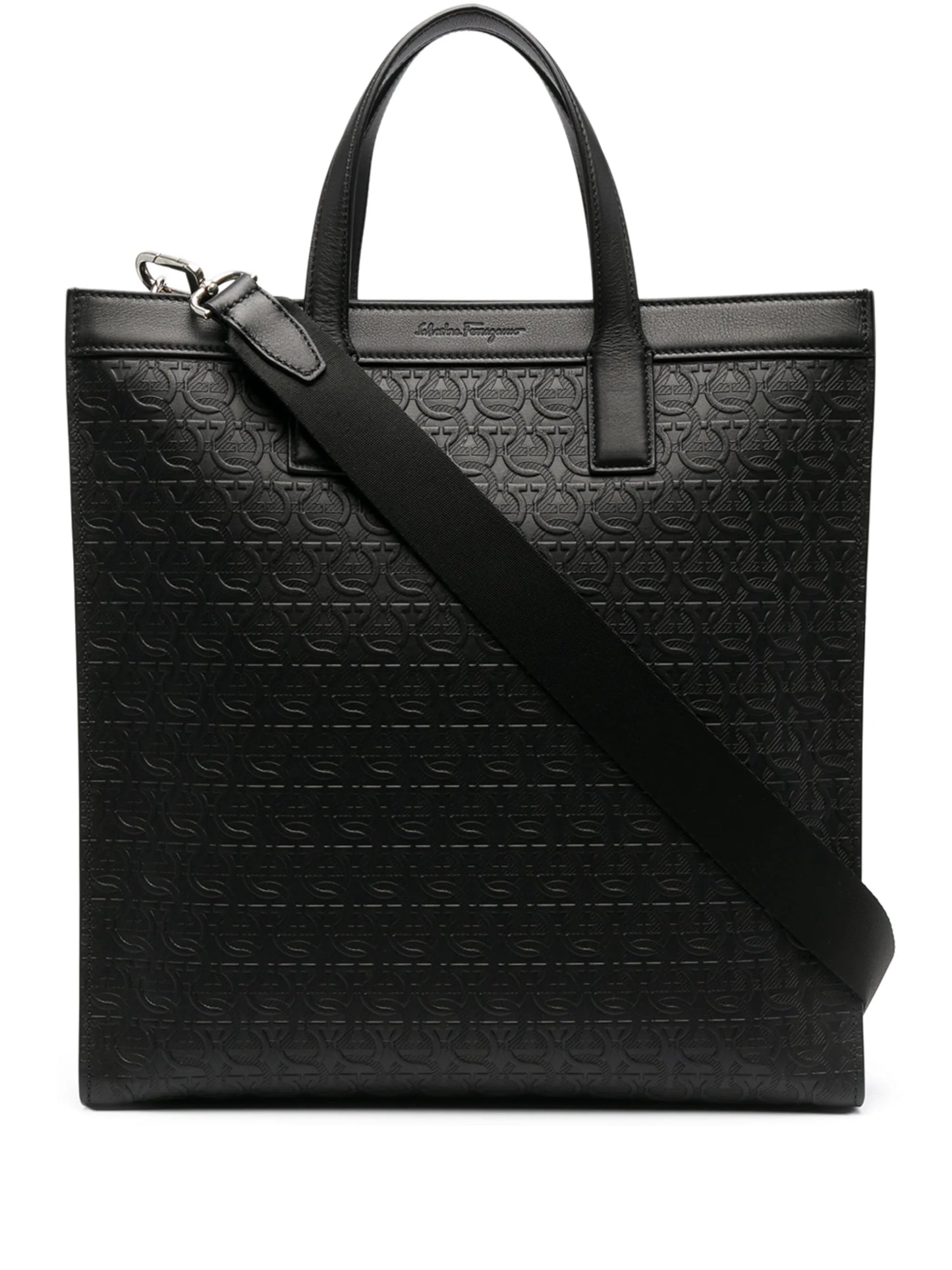 logo-embossed tote bag