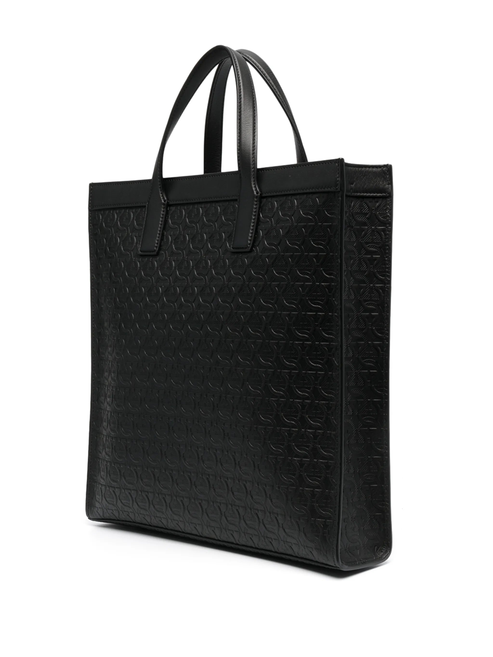 logo-embossed tote bag