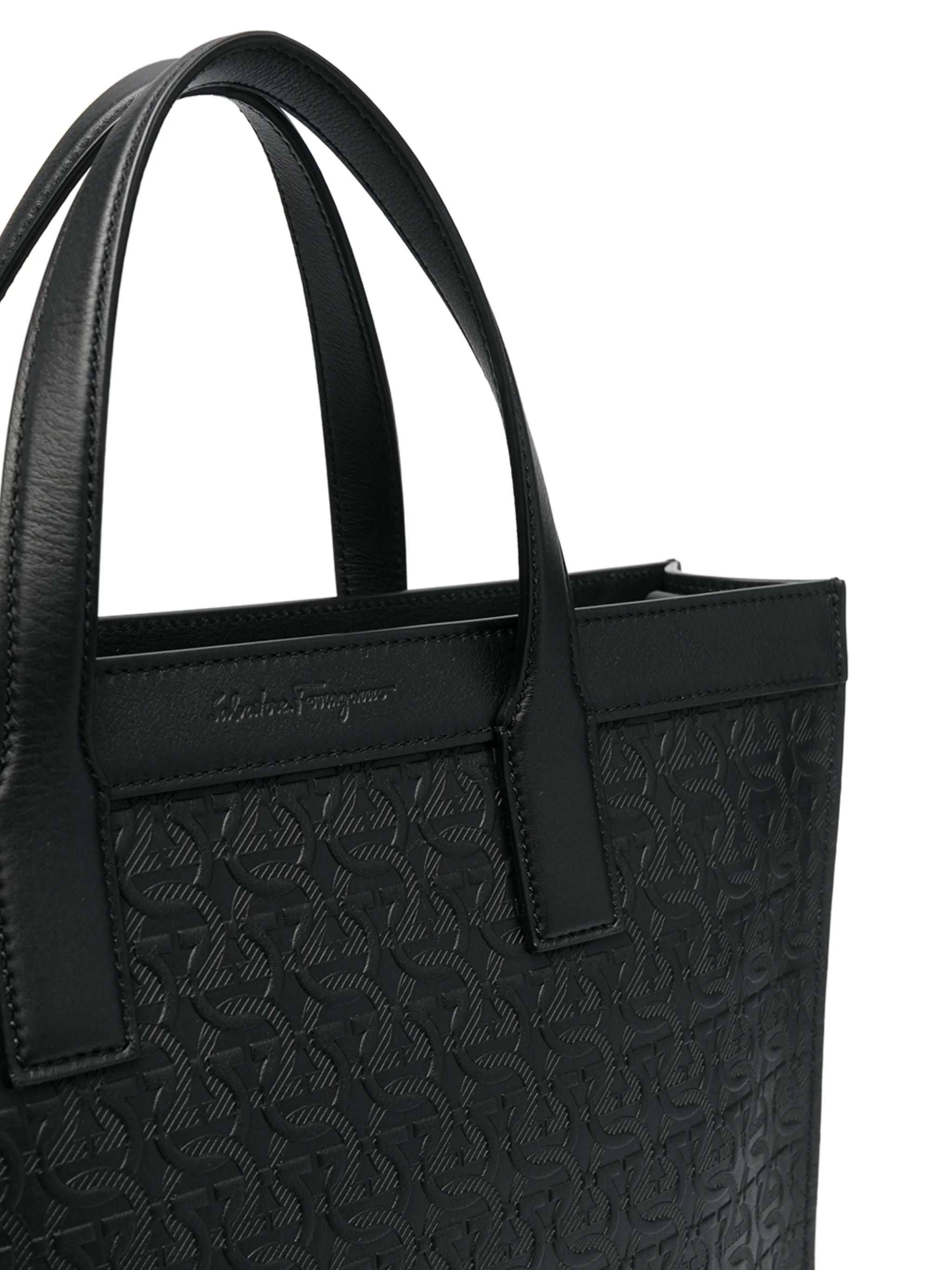 logo-embossed tote bag