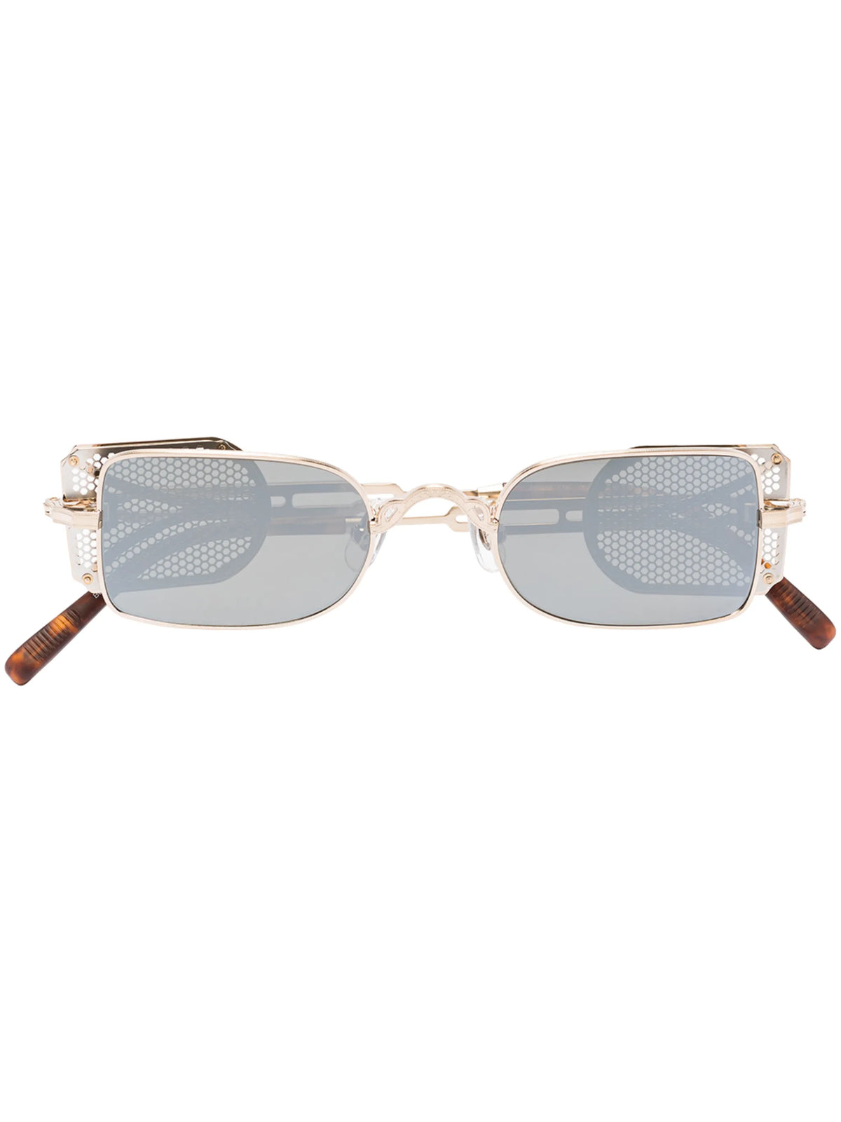 rectangle-frame tinted sunglasses