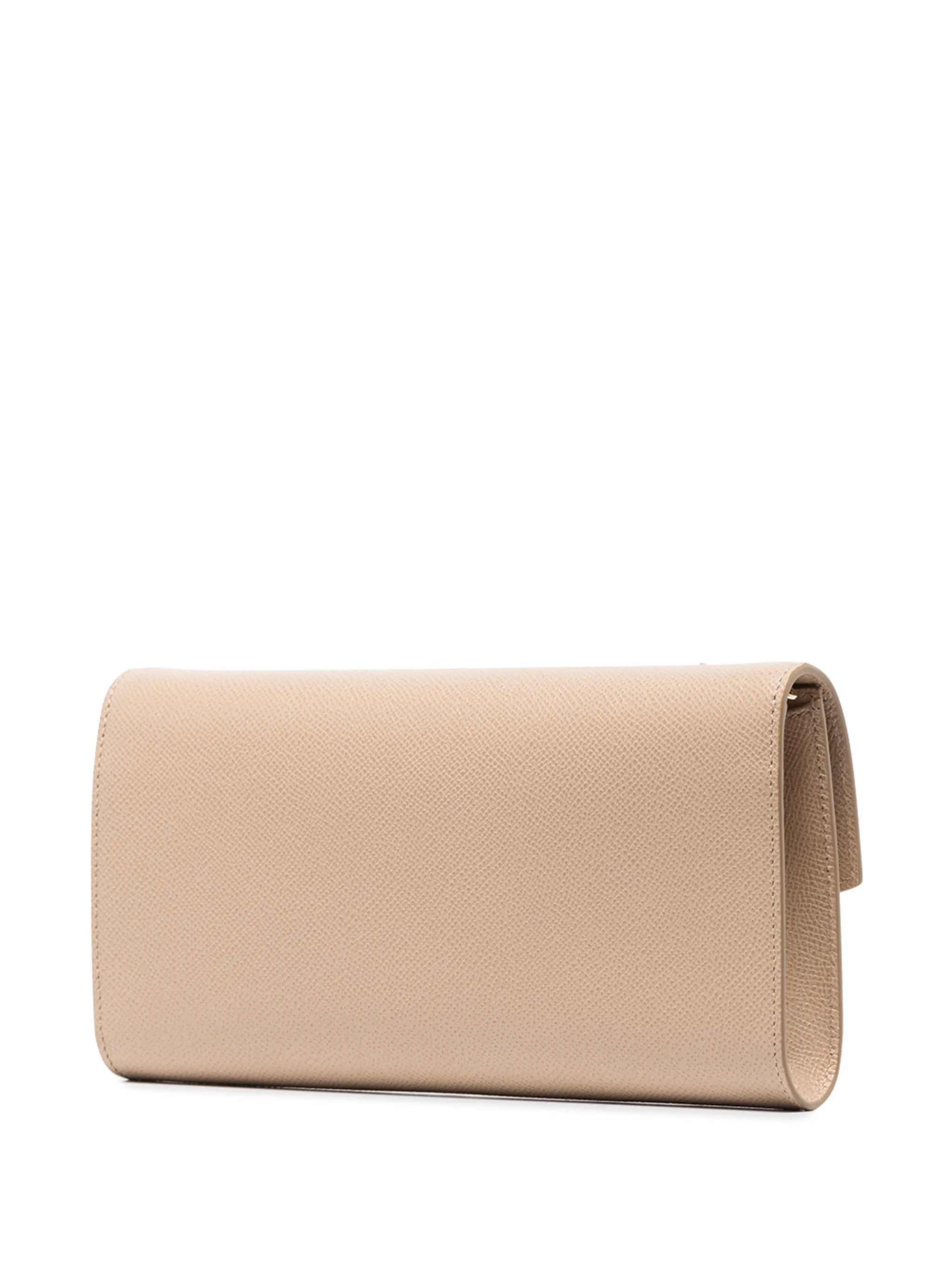 Gancini pebbled-leather clutch bag