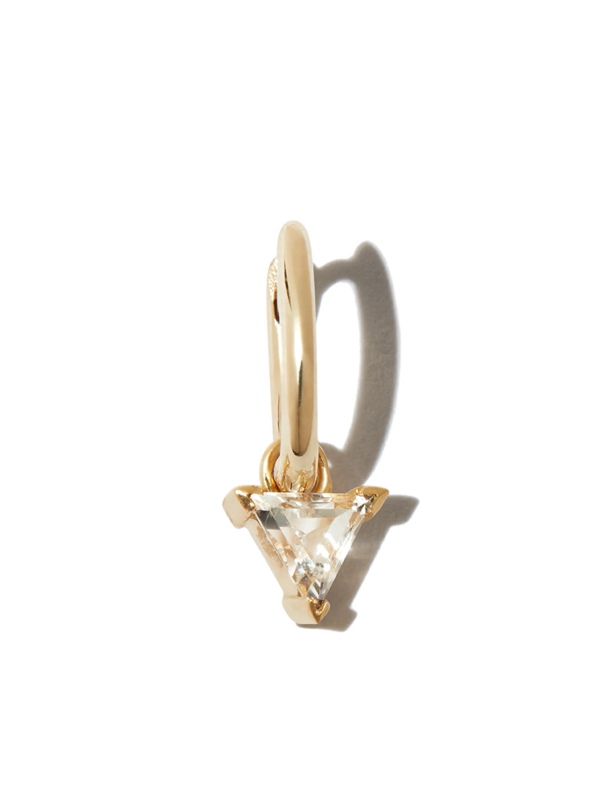 9kt yellow gold quartz earring