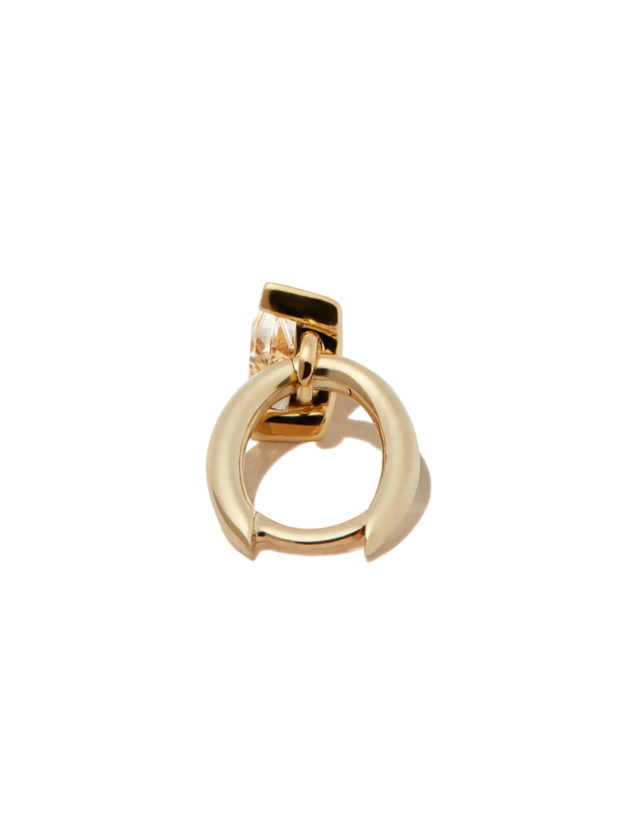 9kt yellow gold quartz earring