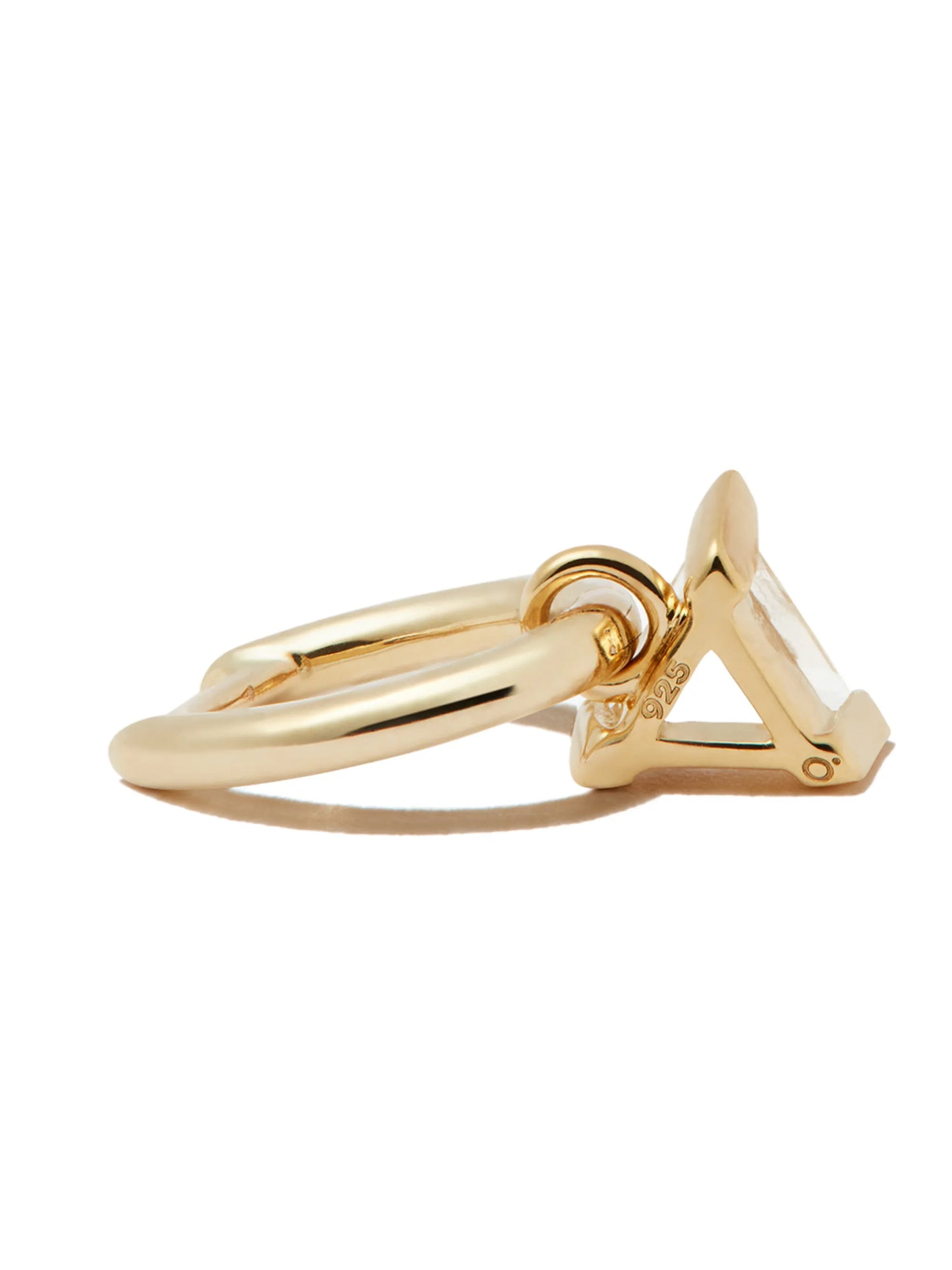 9kt yellow gold quartz earring