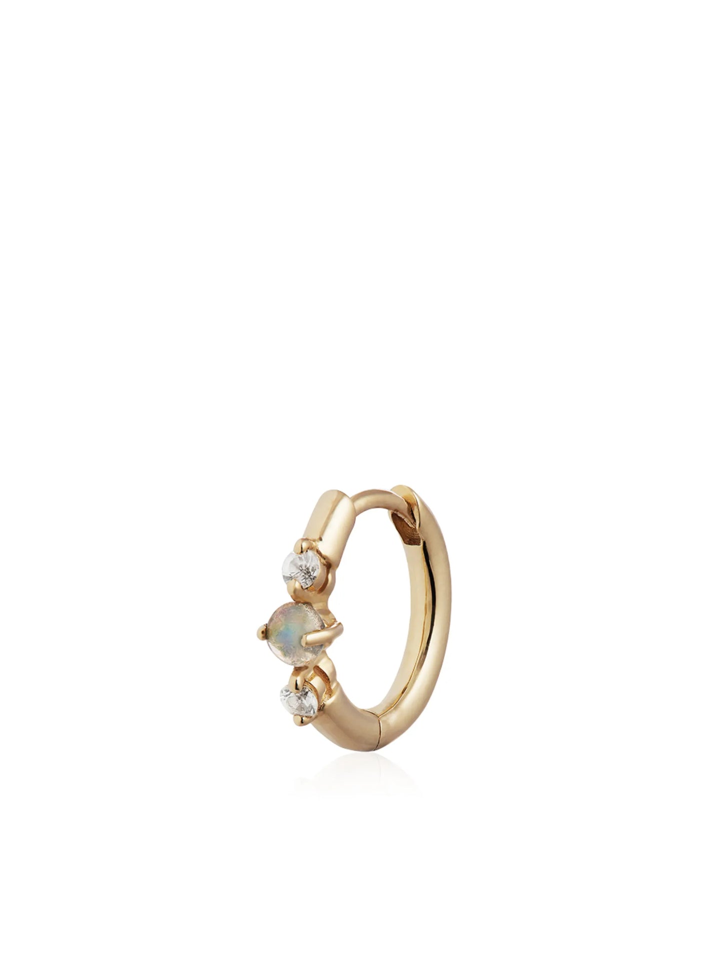 9kt yellow gold opal sapphire earring
