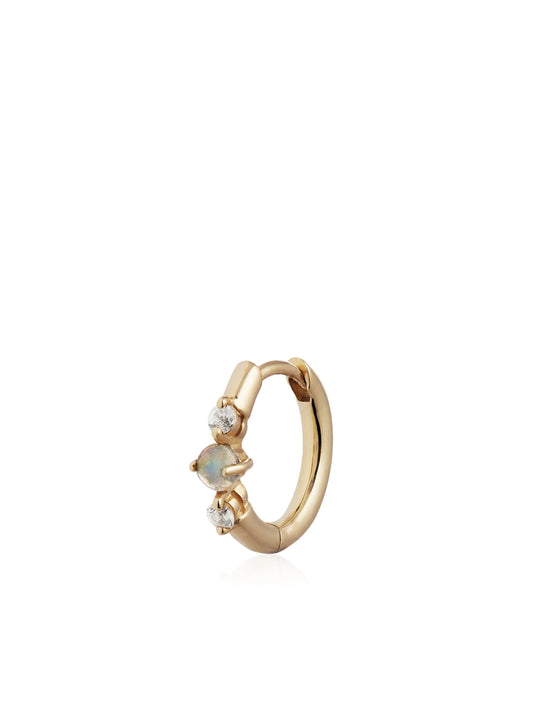 9kt yellow gold opal sapphire earring