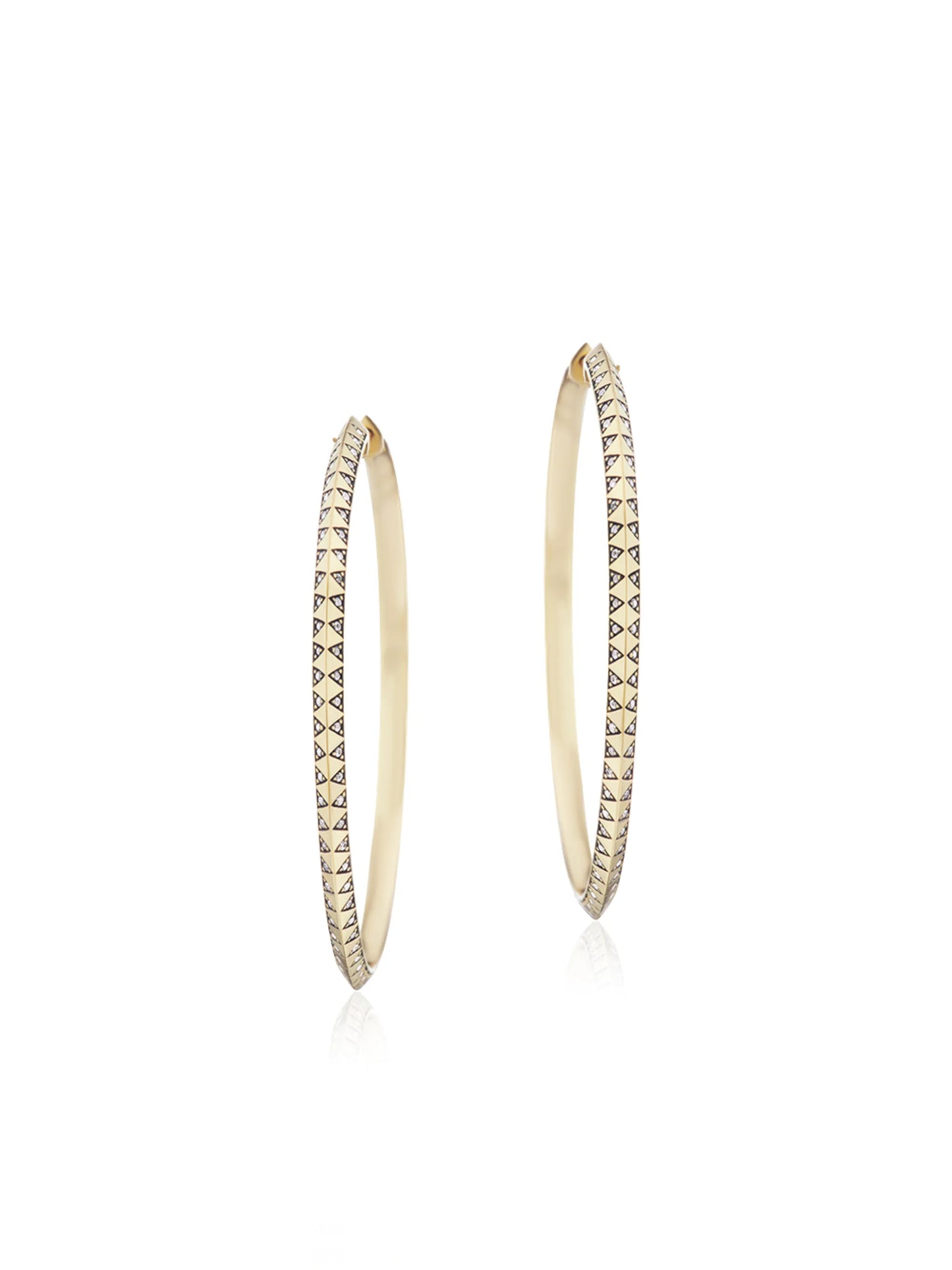 18kt yellow gold hoop earrings