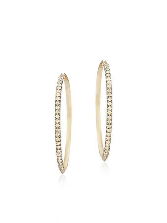 18kt yellow gold hoop earrings