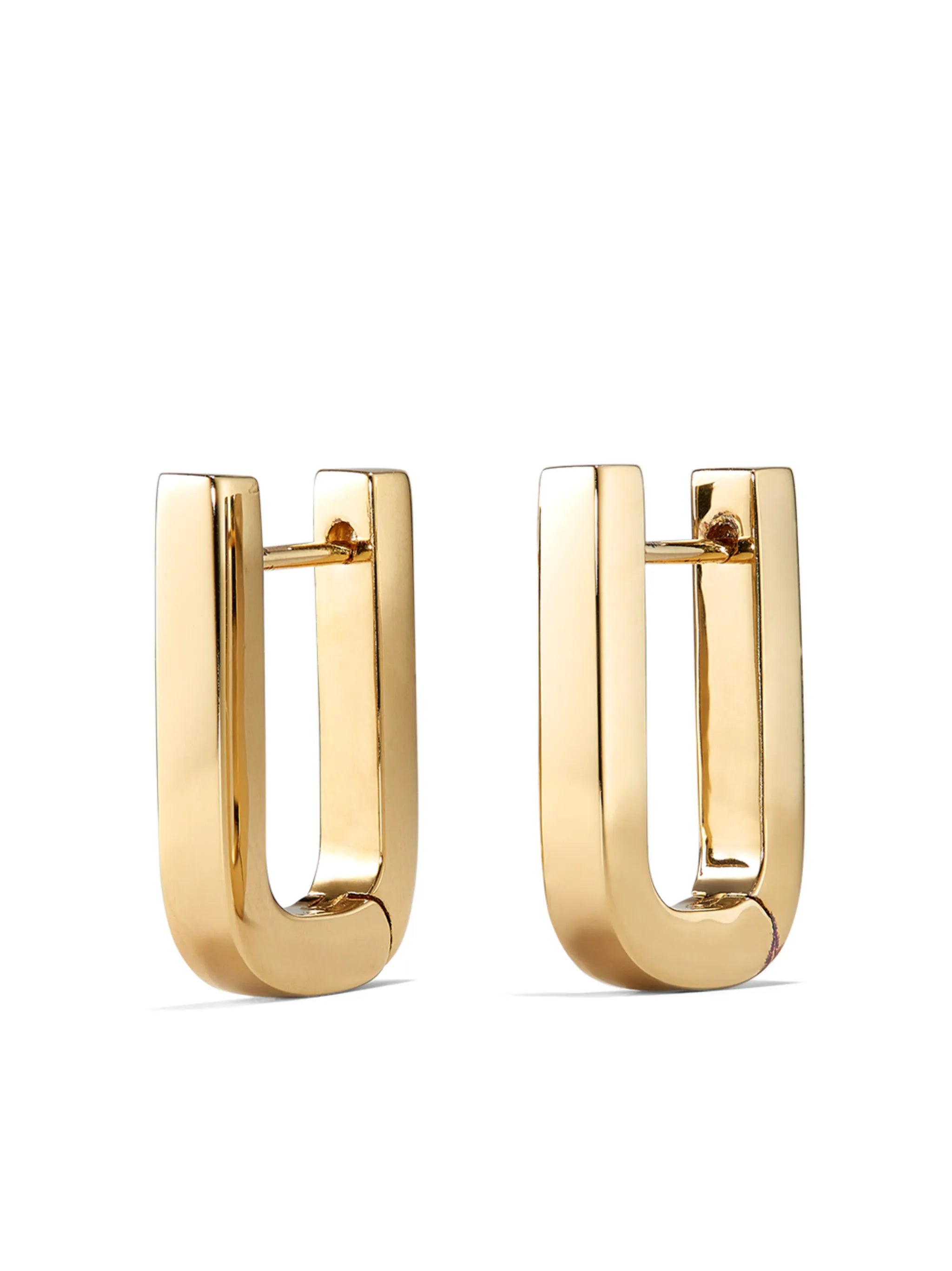 14K gold vermeil chunky hoop earrings