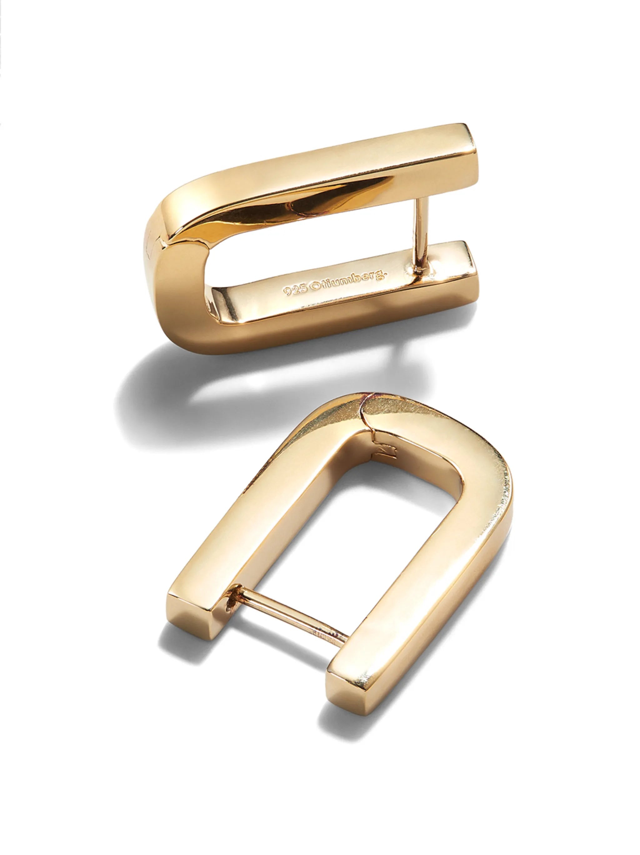 14K gold vermeil chunky hoop earrings