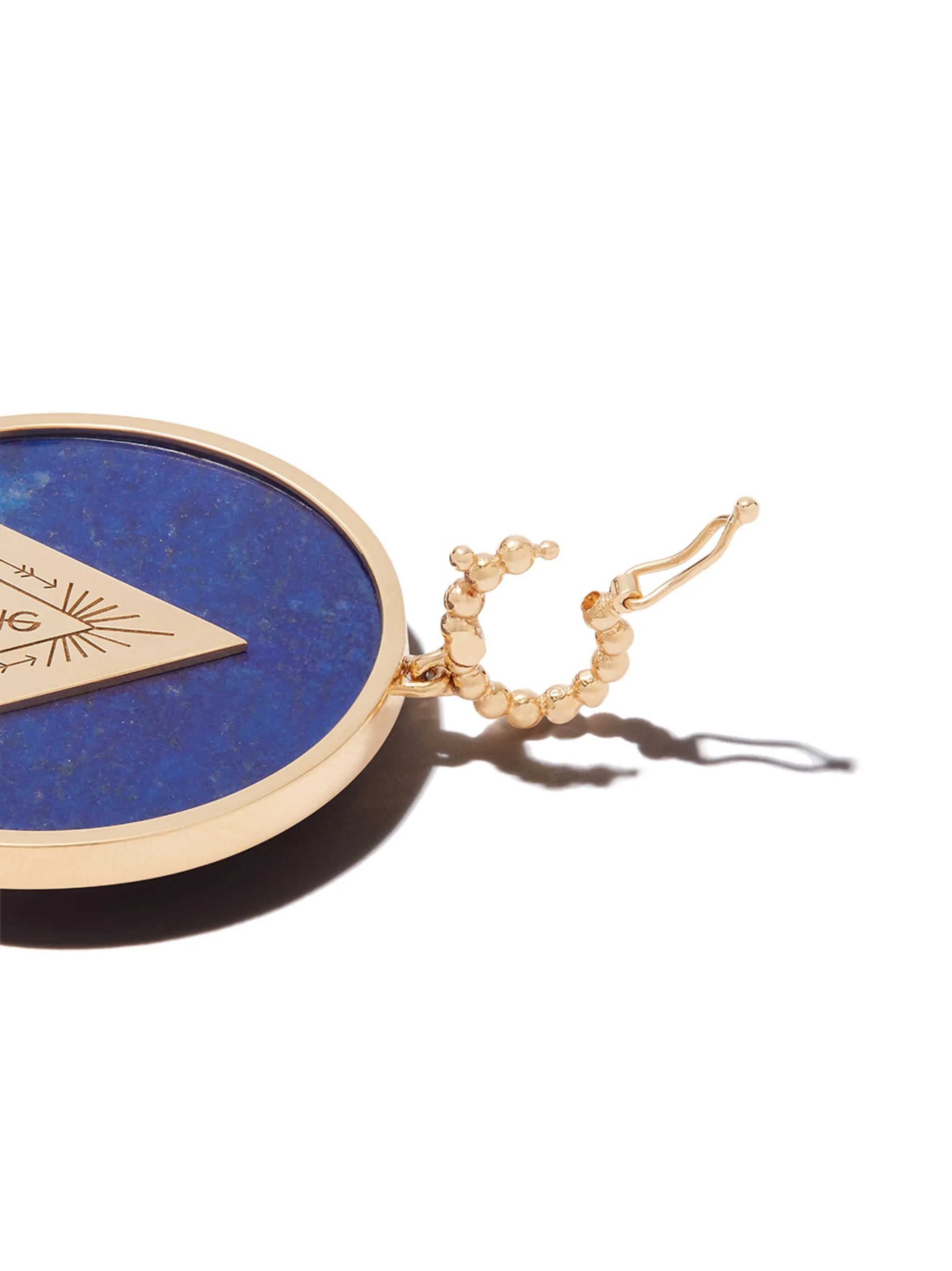18kt yellow gold lapis lazuli pendant
