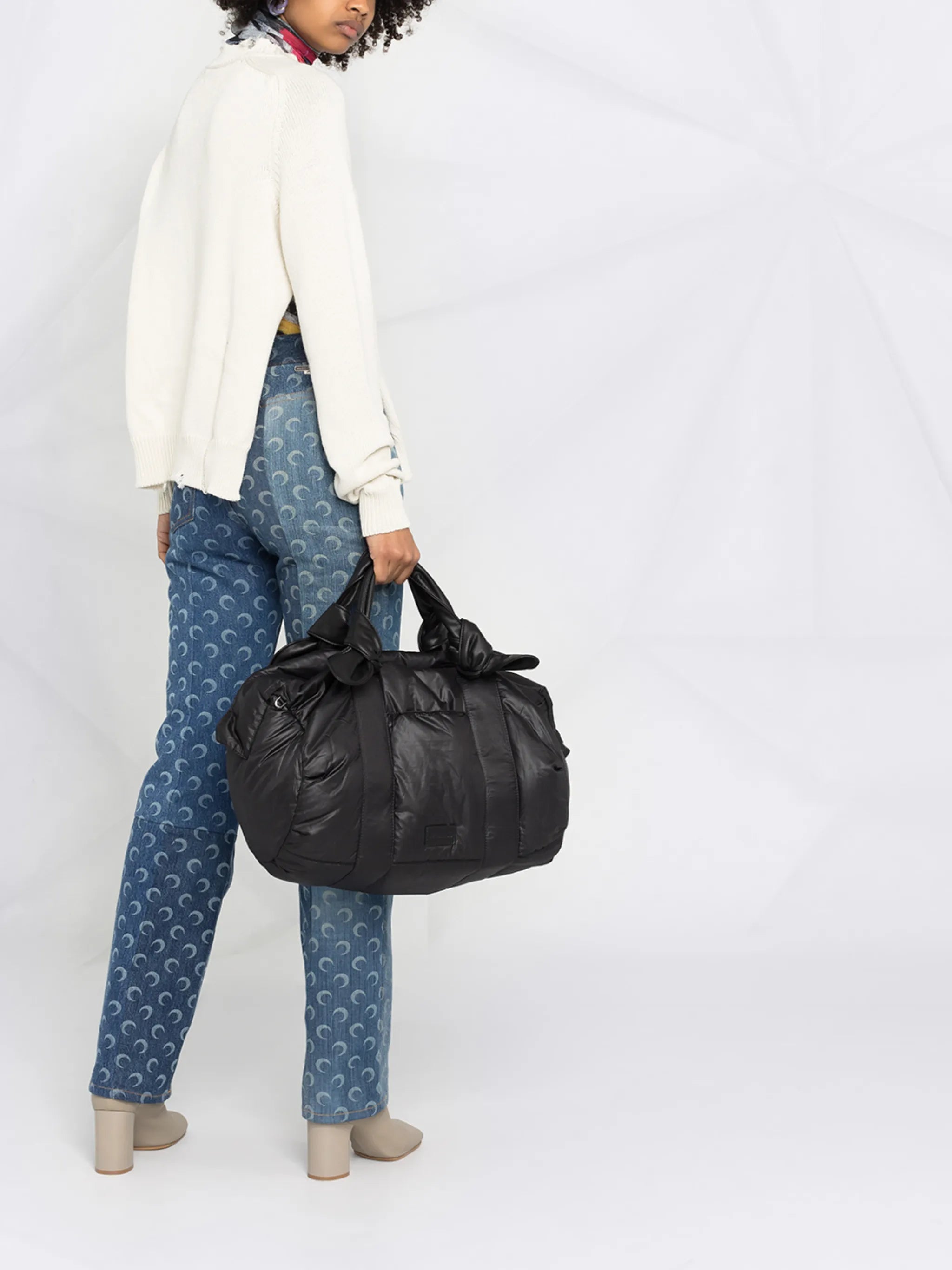 distressed-effect slit-detail jumper