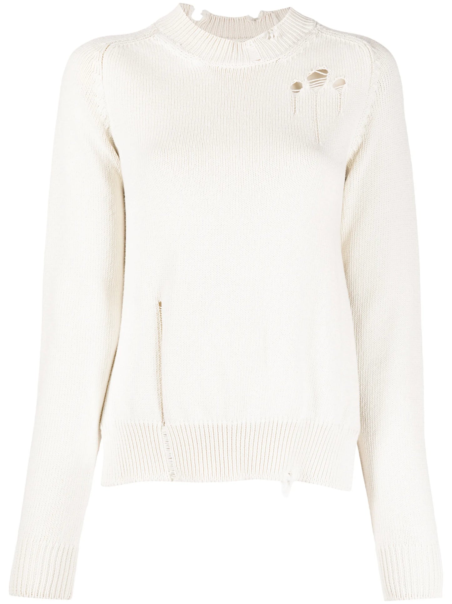 distressed-effect slit-detail jumper
