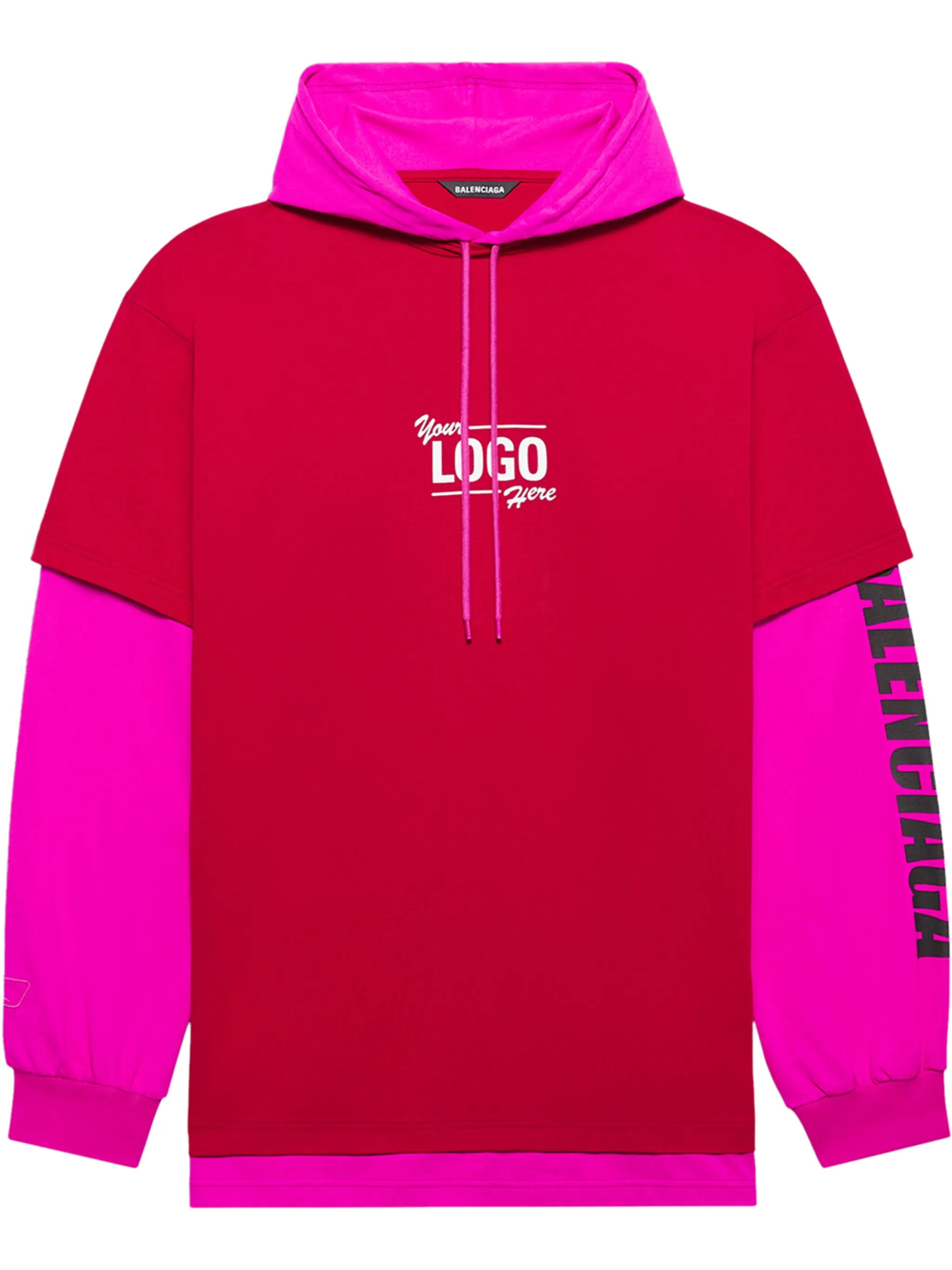 Your Logo Here hooded T-shirt