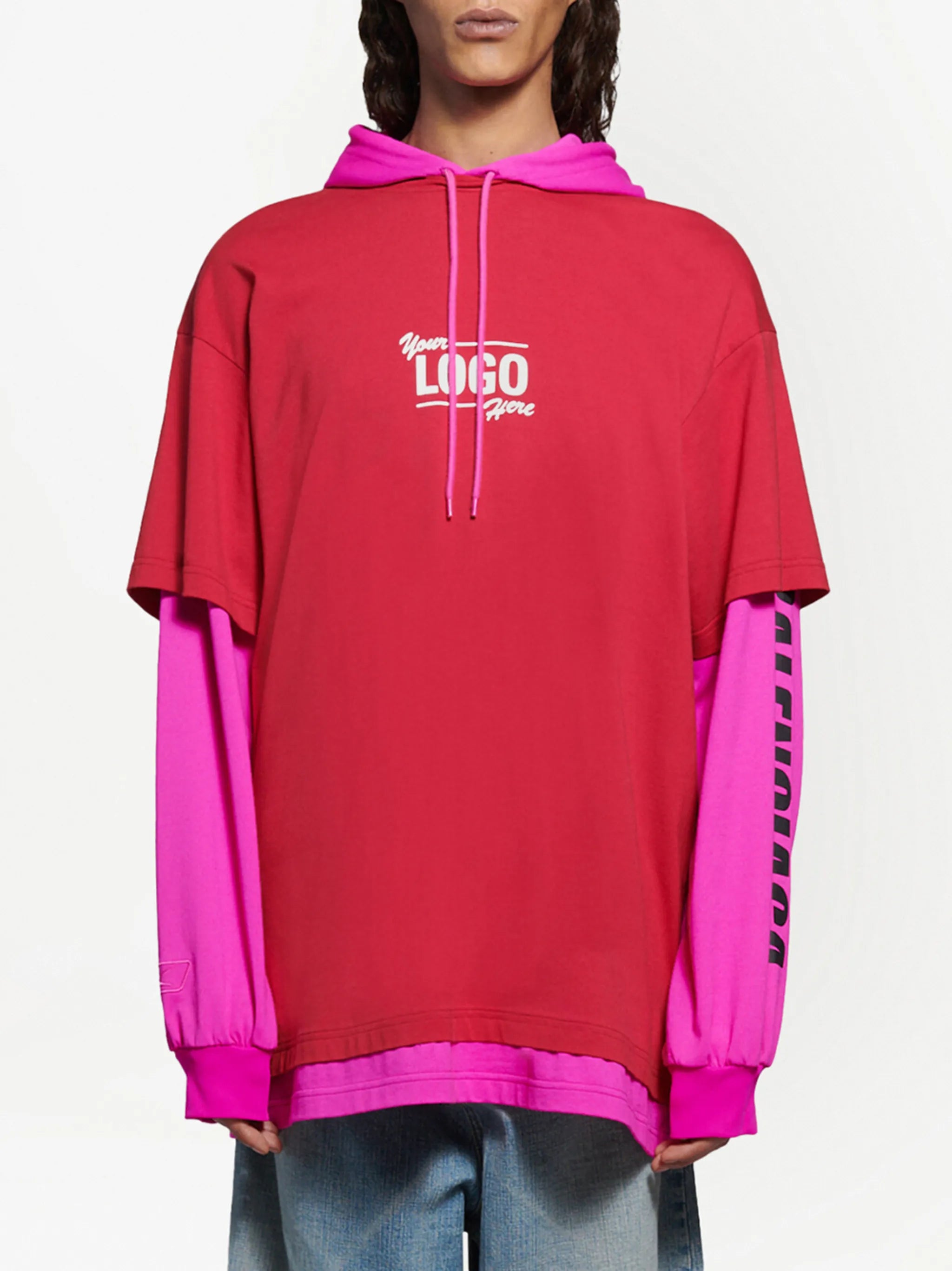 Your Logo Here hooded T-shirt