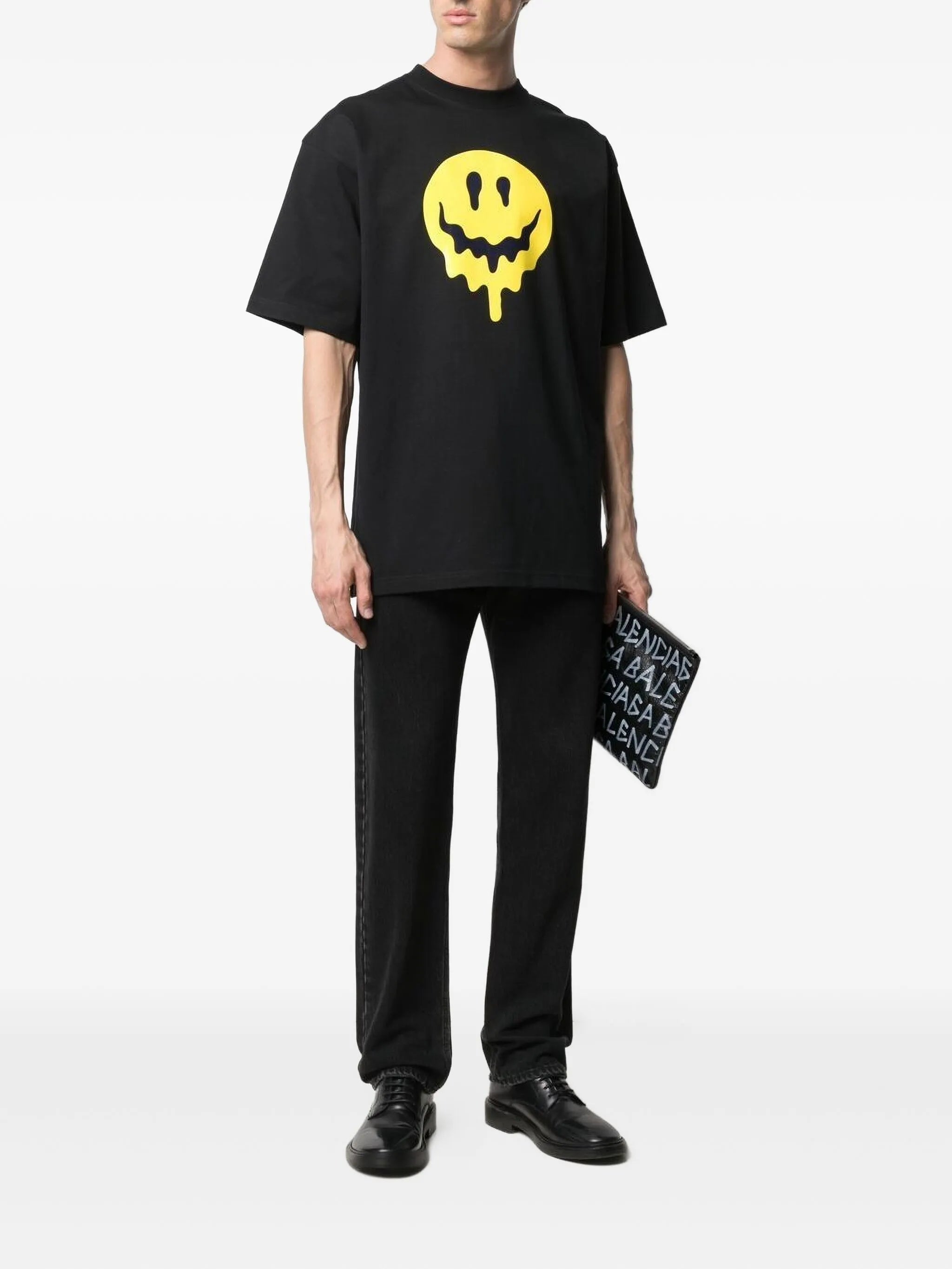 smiley-face print T-shirt