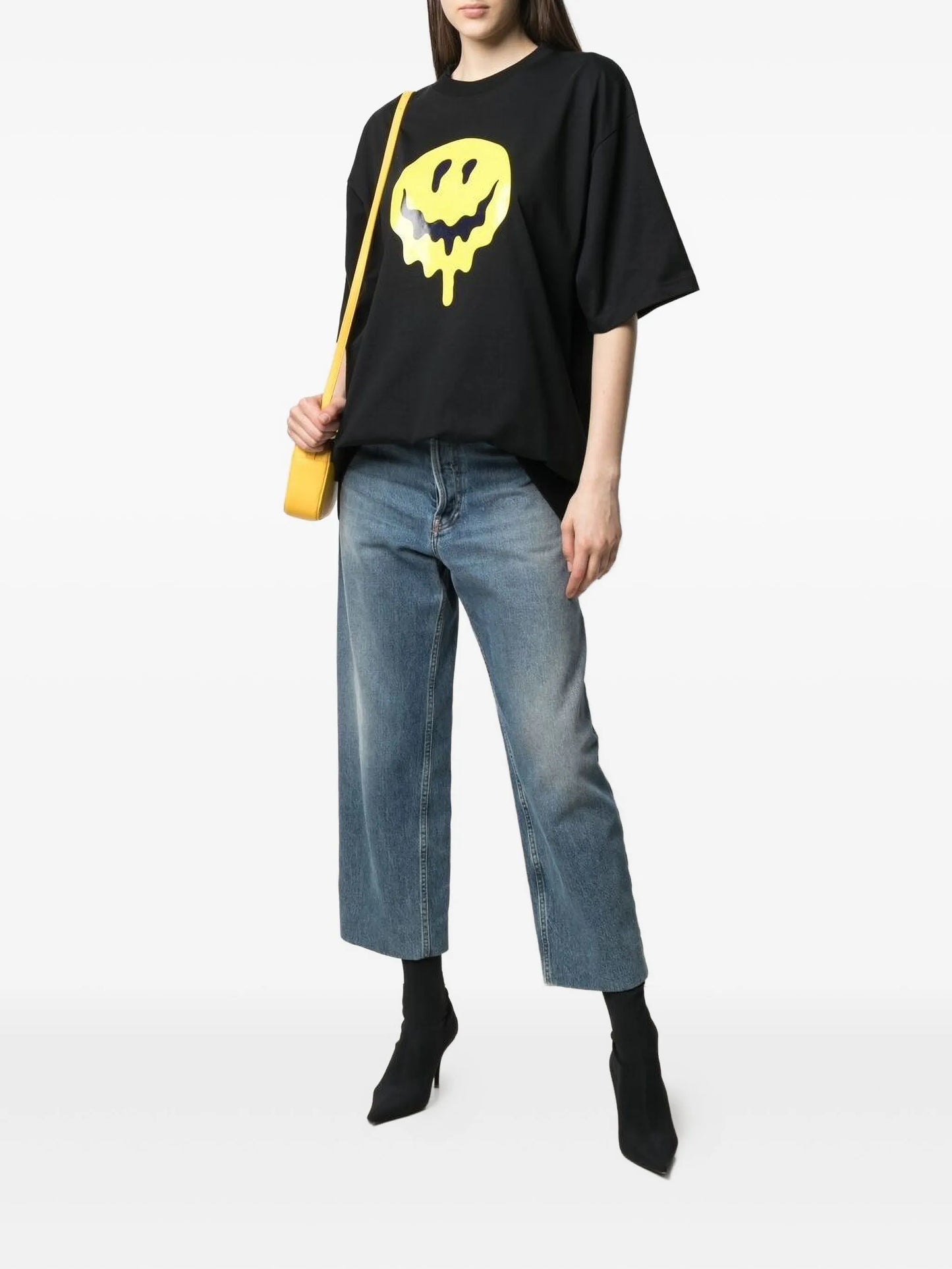 smiley-face print T-shirt