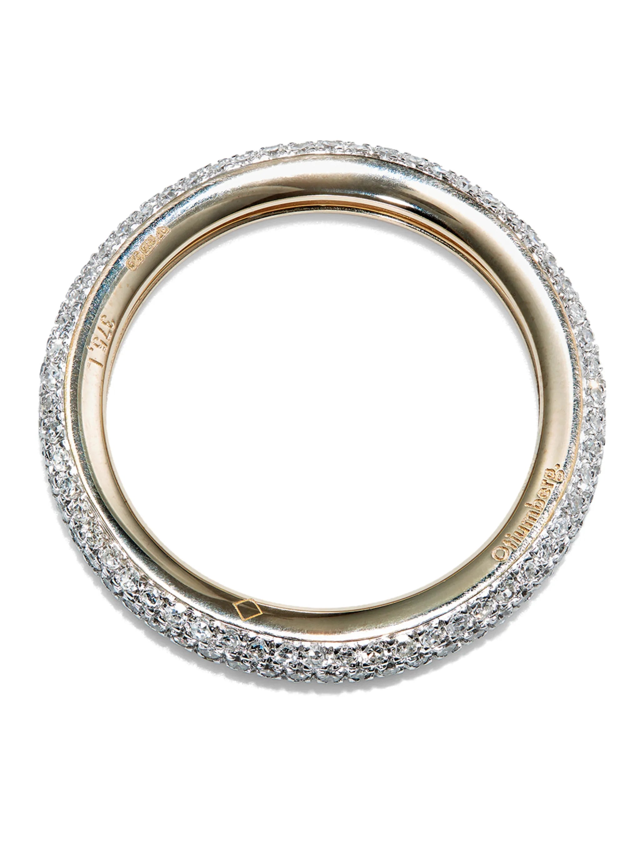 9K yellow gold diamond ring