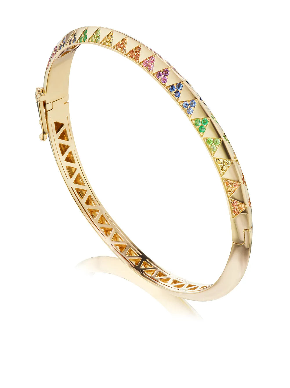 18kt yellow gold Talisman rainbow sapphire bracelet