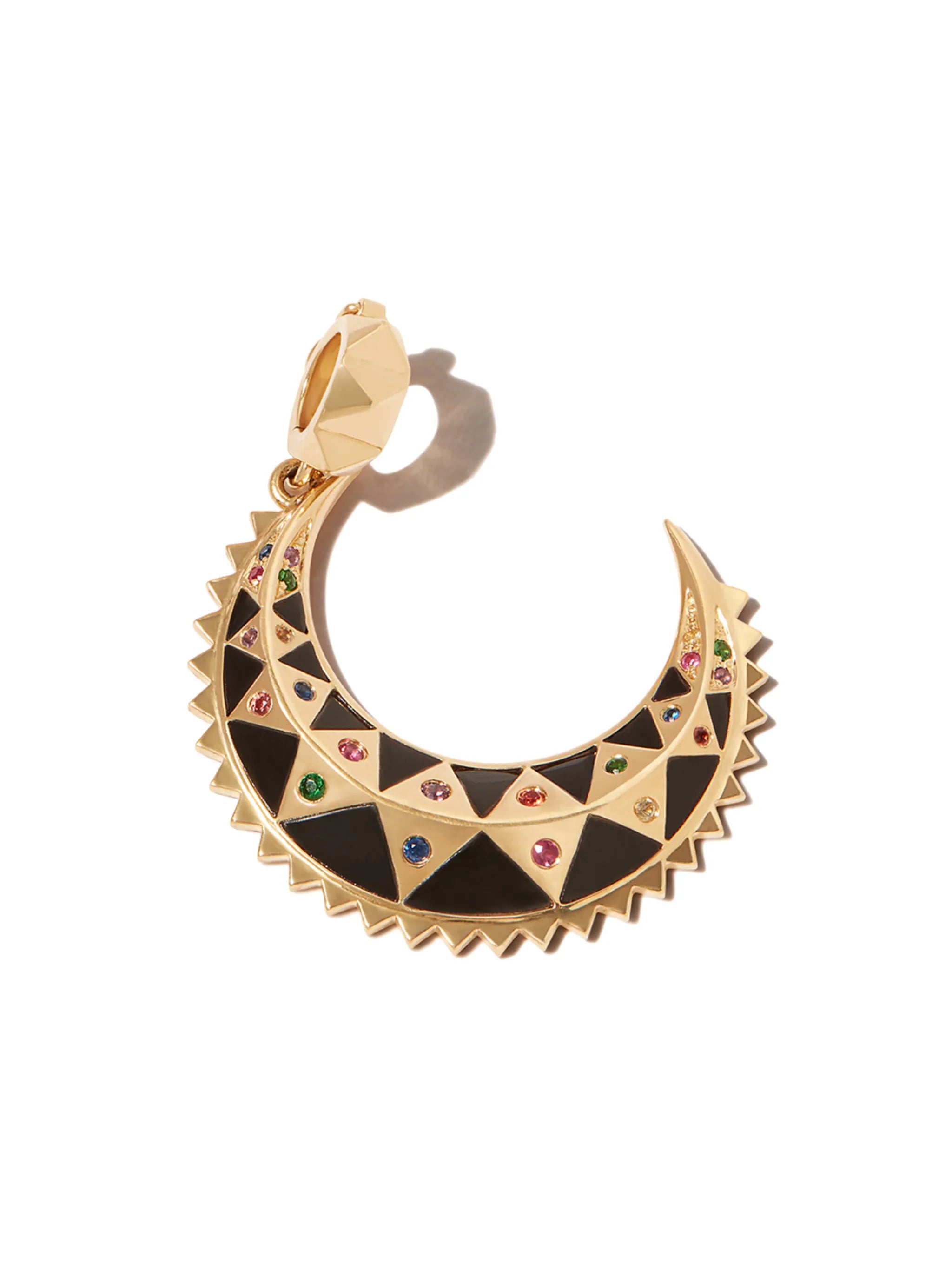 18kt yellow gold Mini Crescent moon pendant
