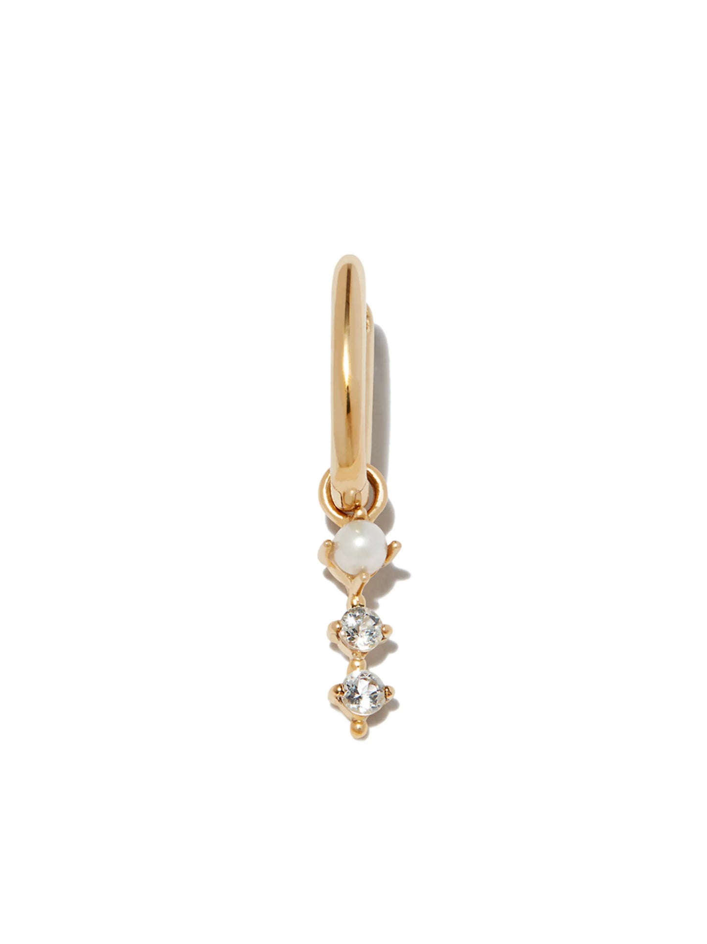 9kt yellow gold single drop earring