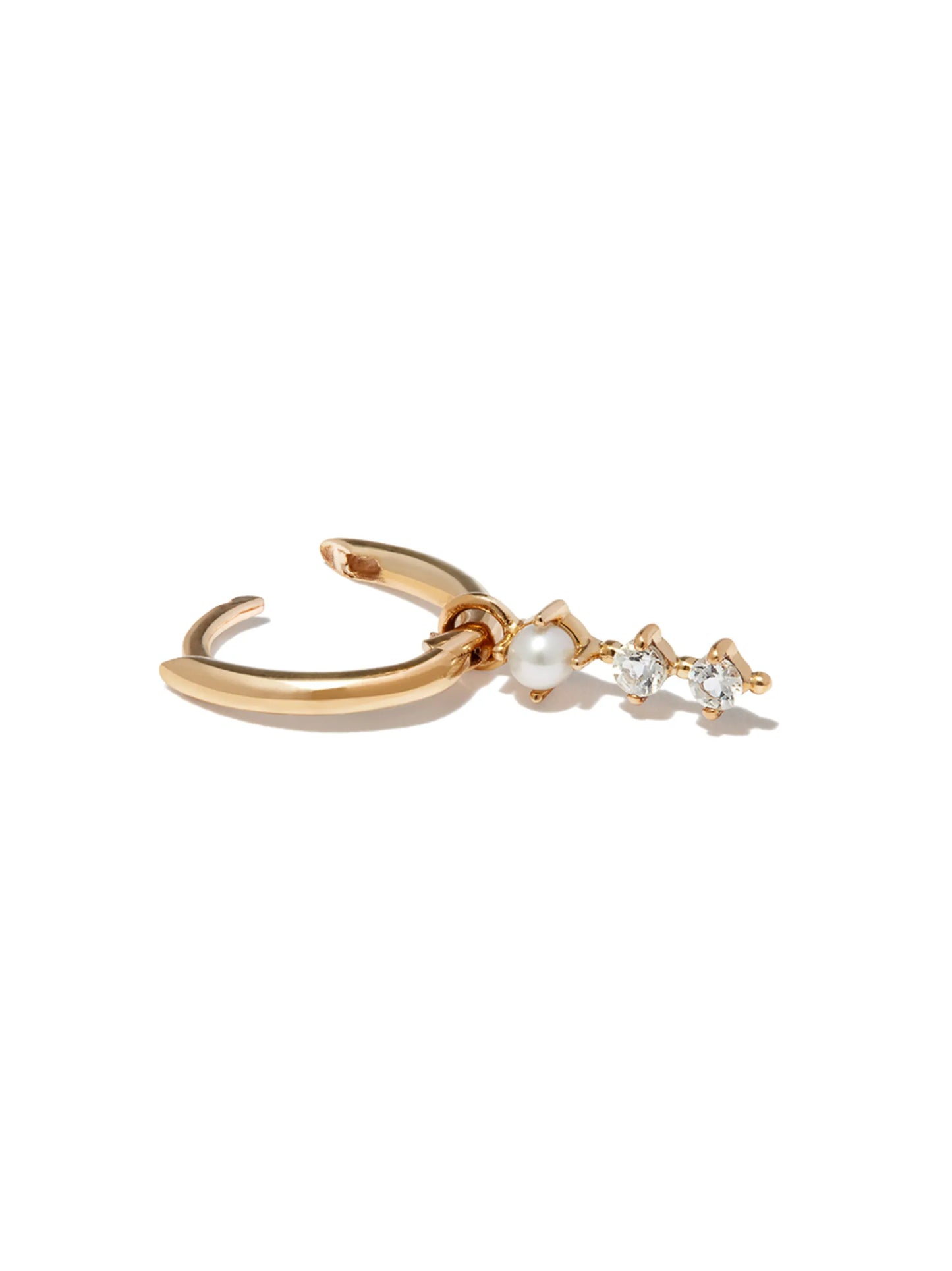 9kt yellow gold single drop earring