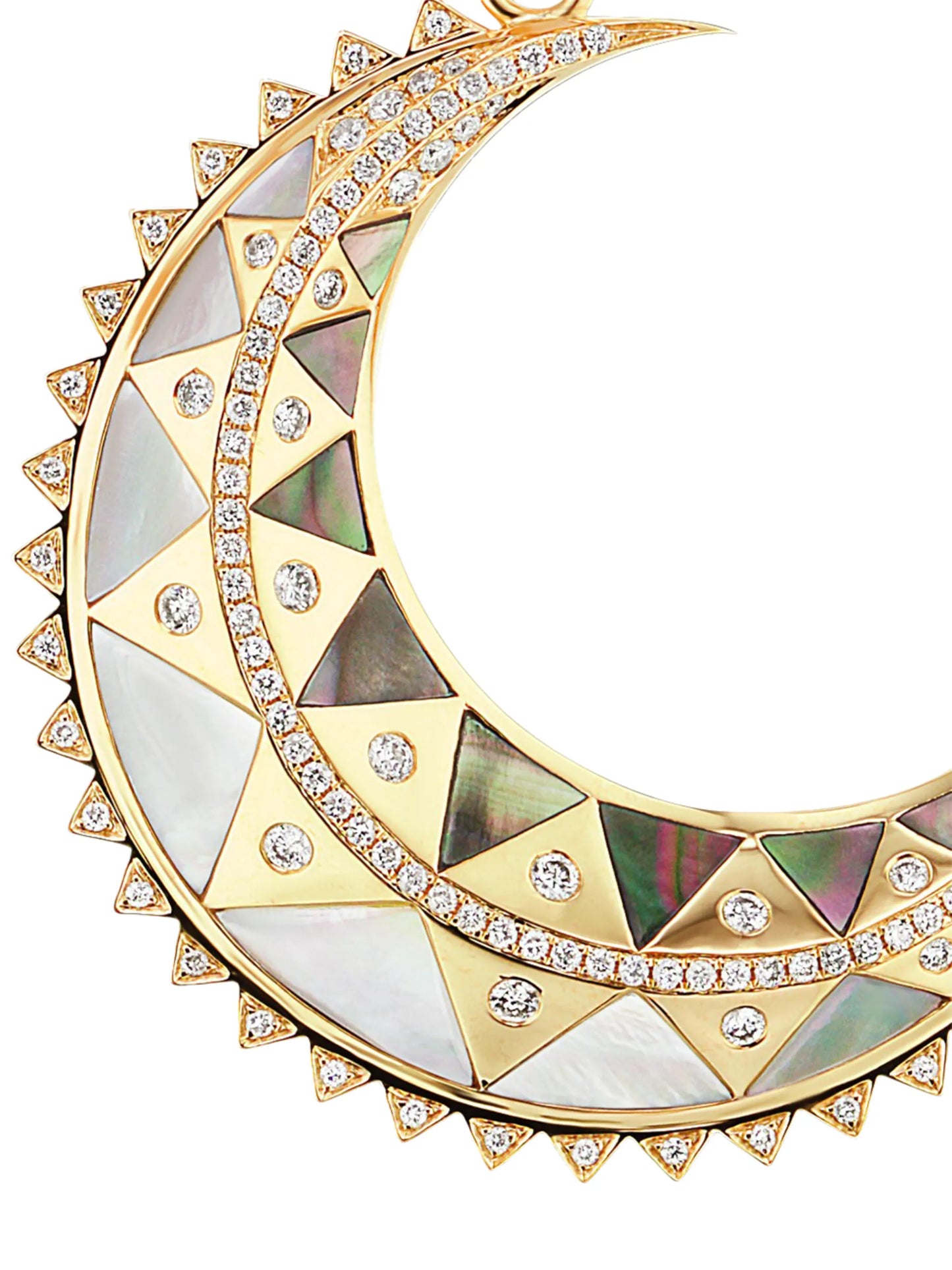 18K yellow gold Major Moon pearl necklace