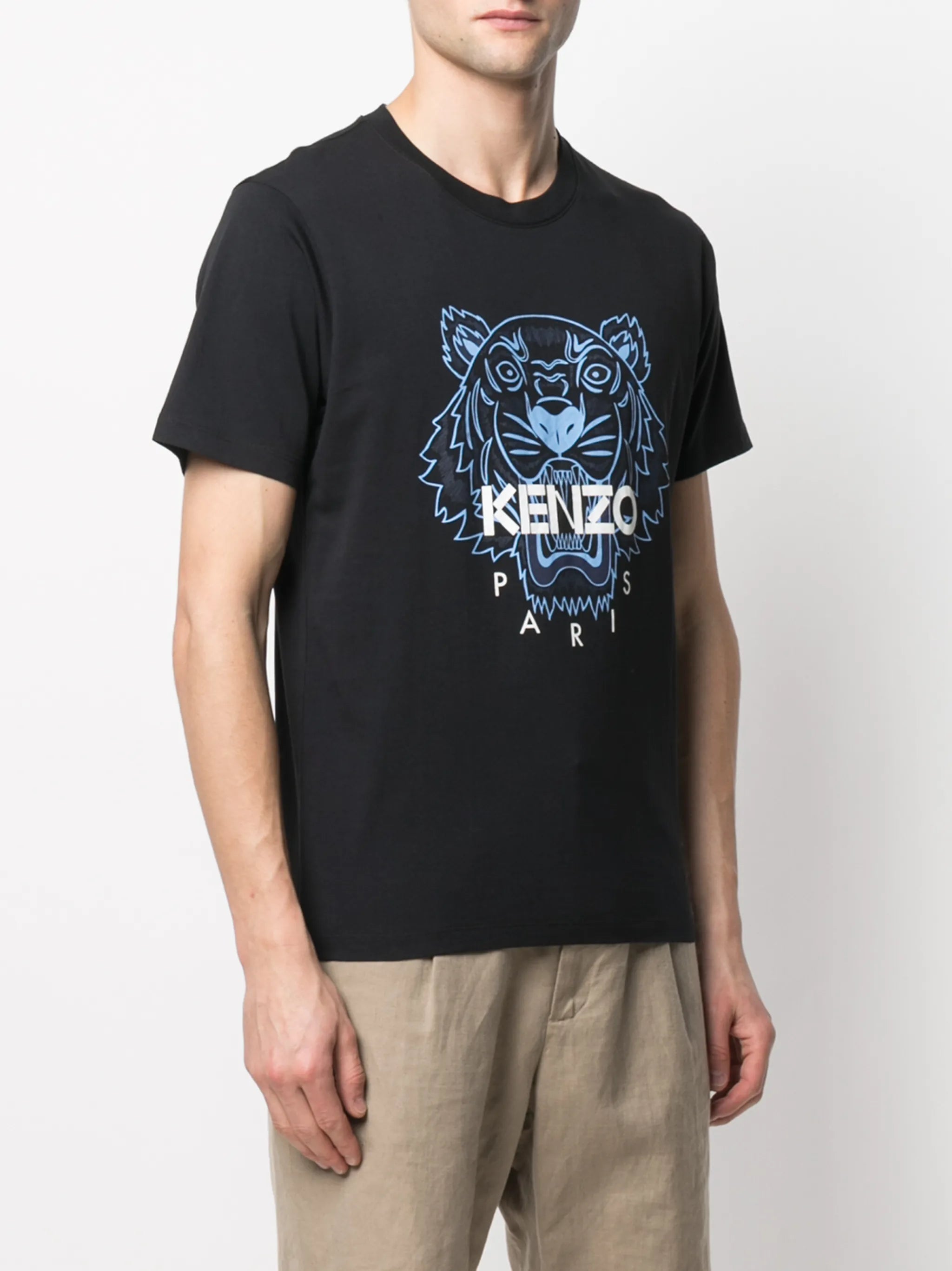 Tiger motif logo-print T-shirt