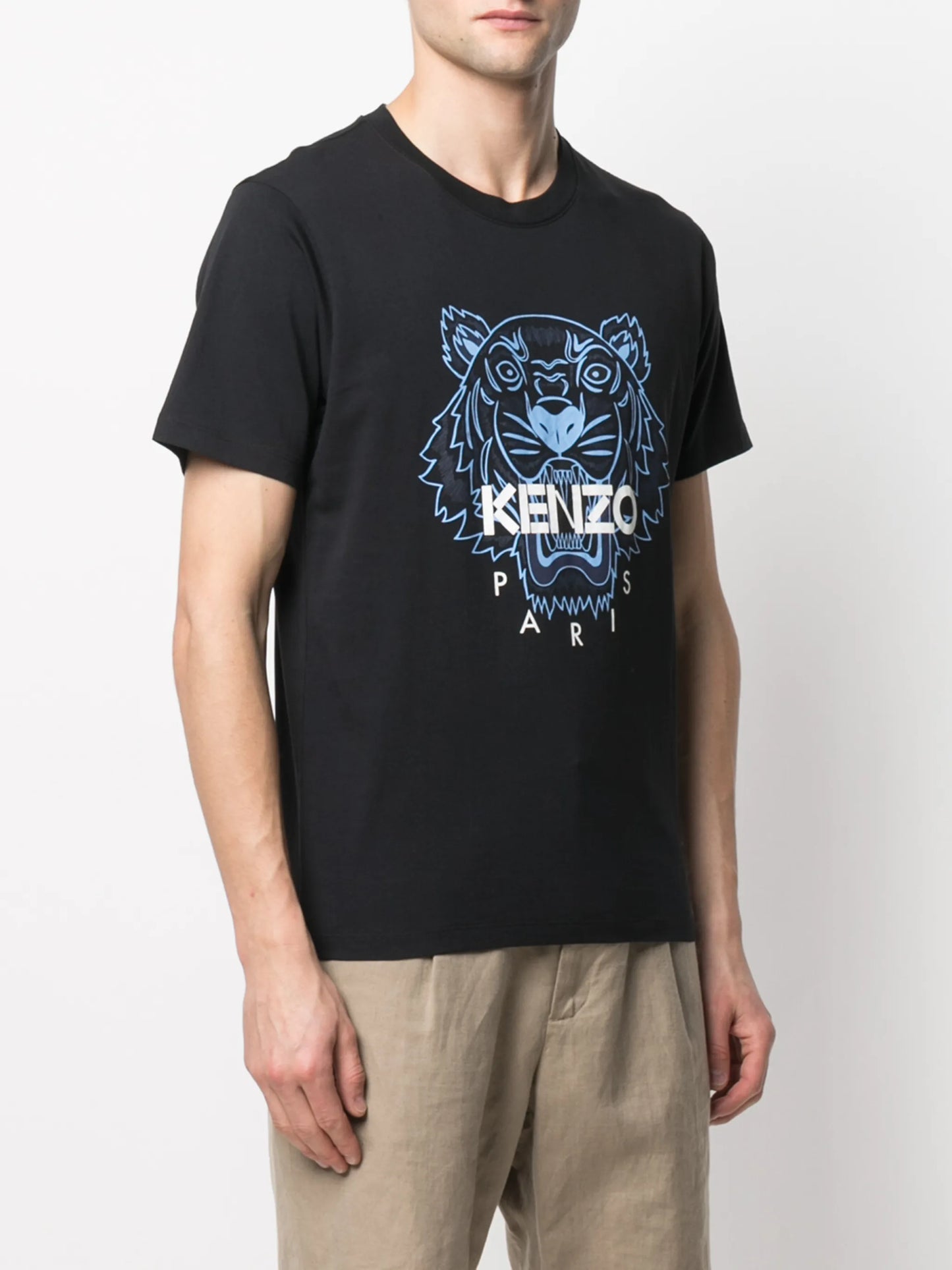 Tiger motif logo-print T-shirt