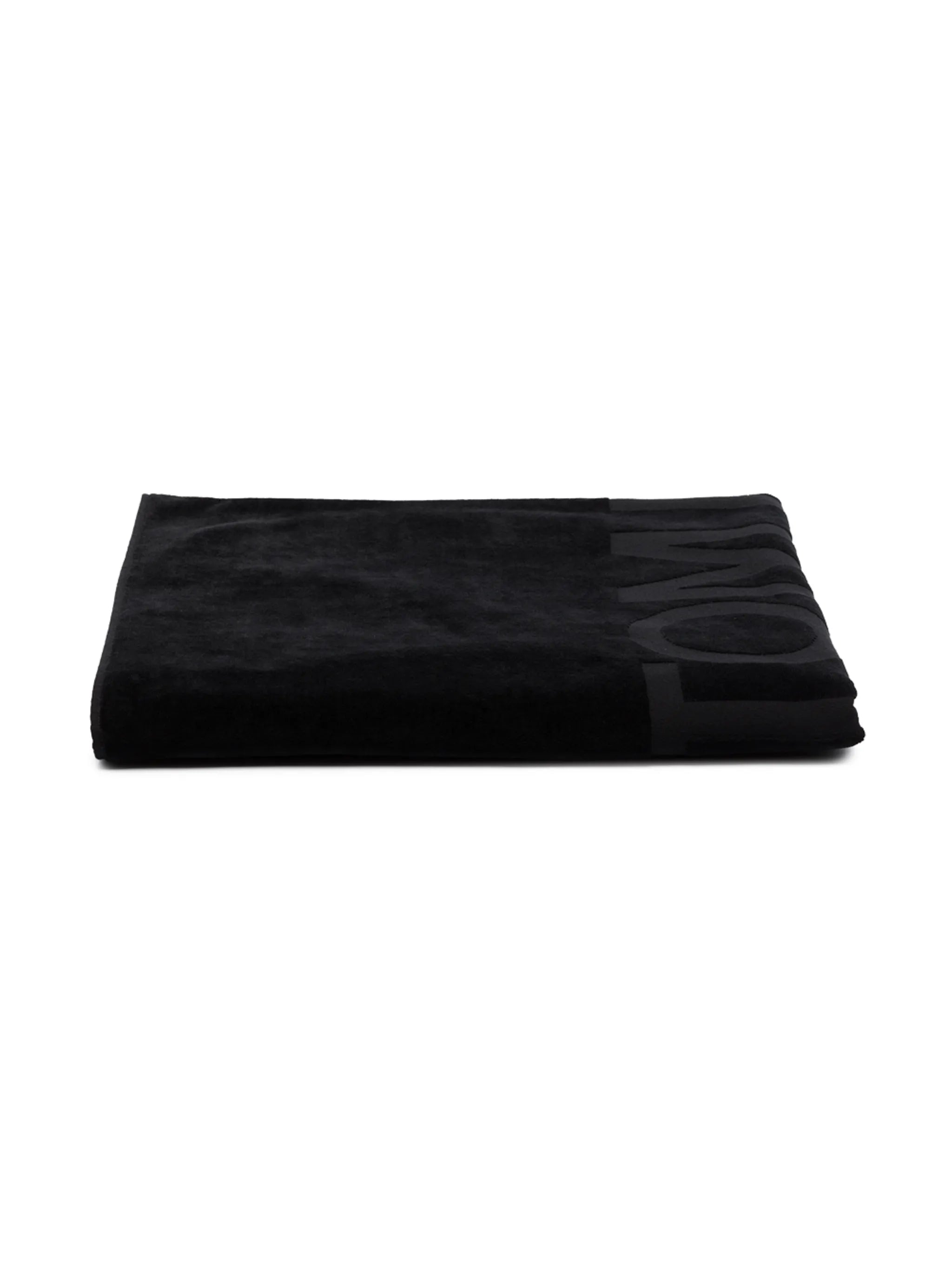 logo-print cotton towel