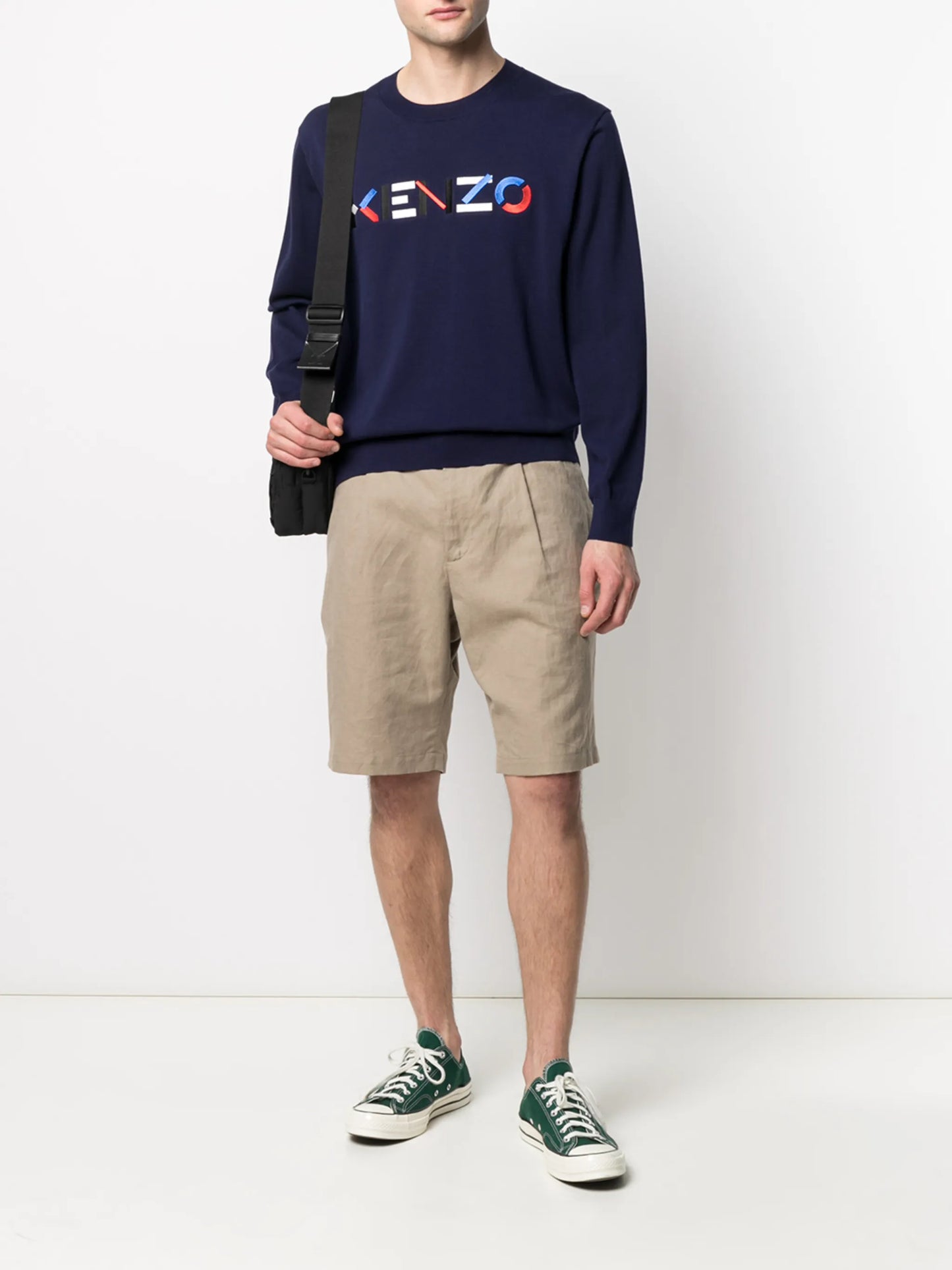 embroidered logo sweatshirt