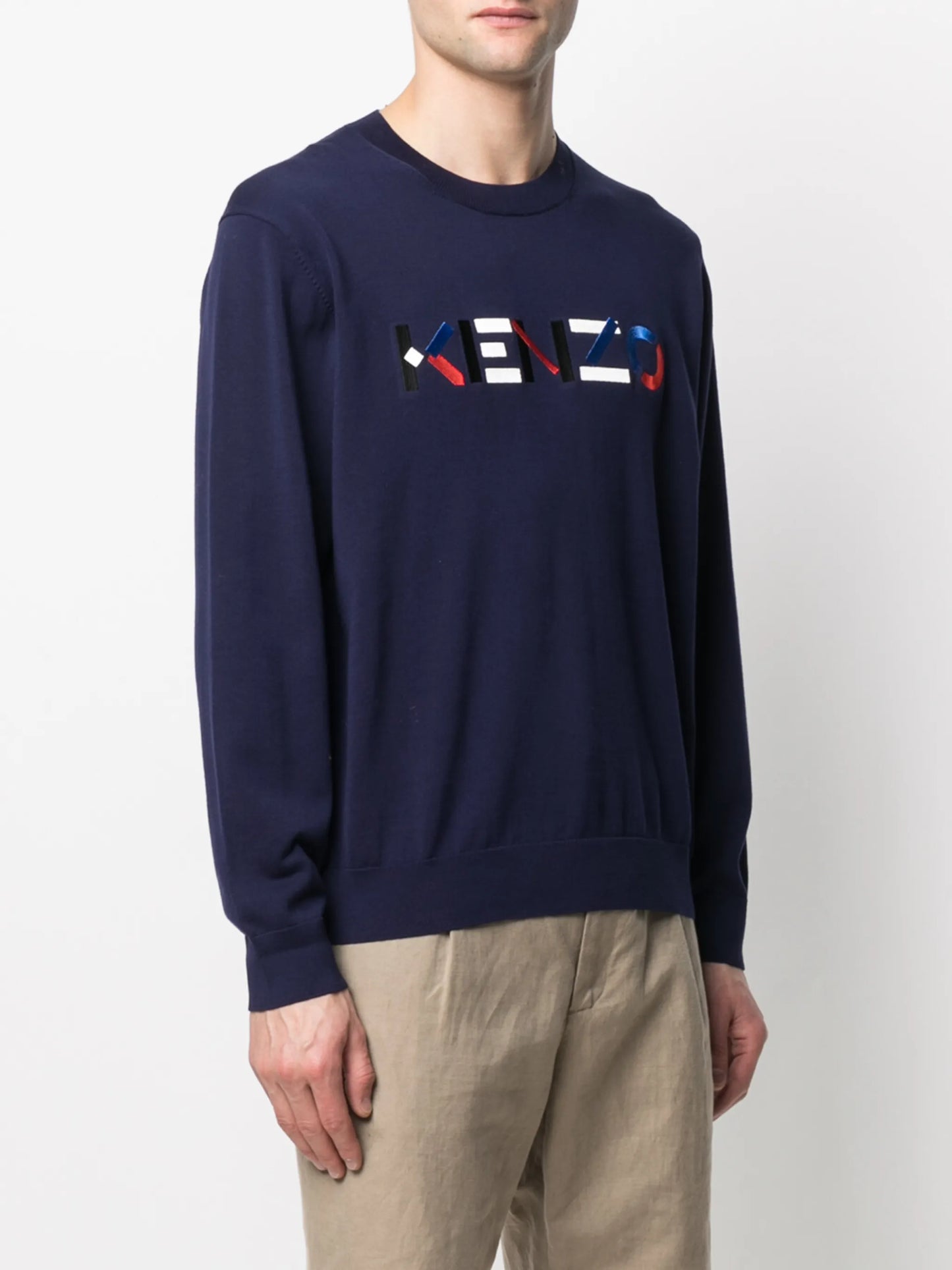 embroidered logo sweatshirt