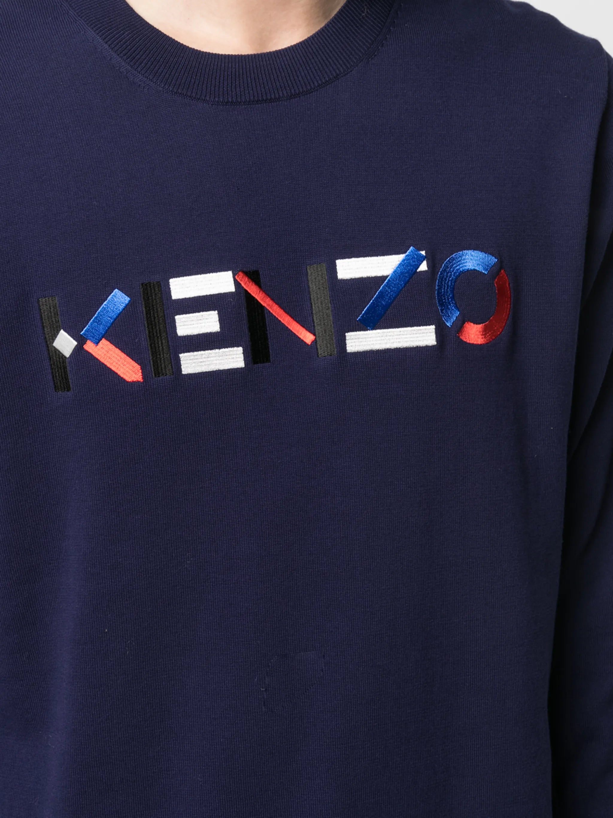 embroidered logo sweatshirt