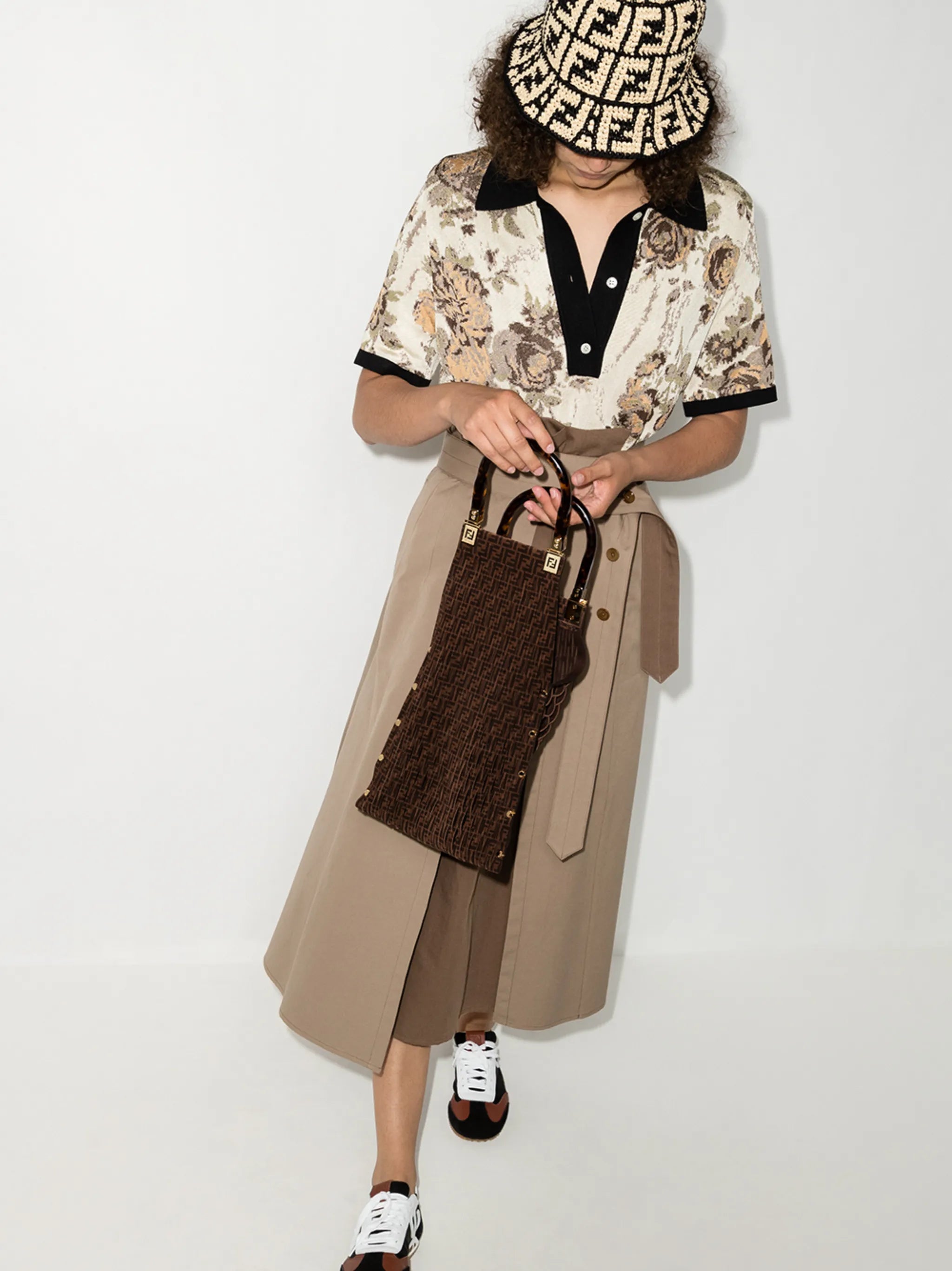FF Sunny woven tote bag