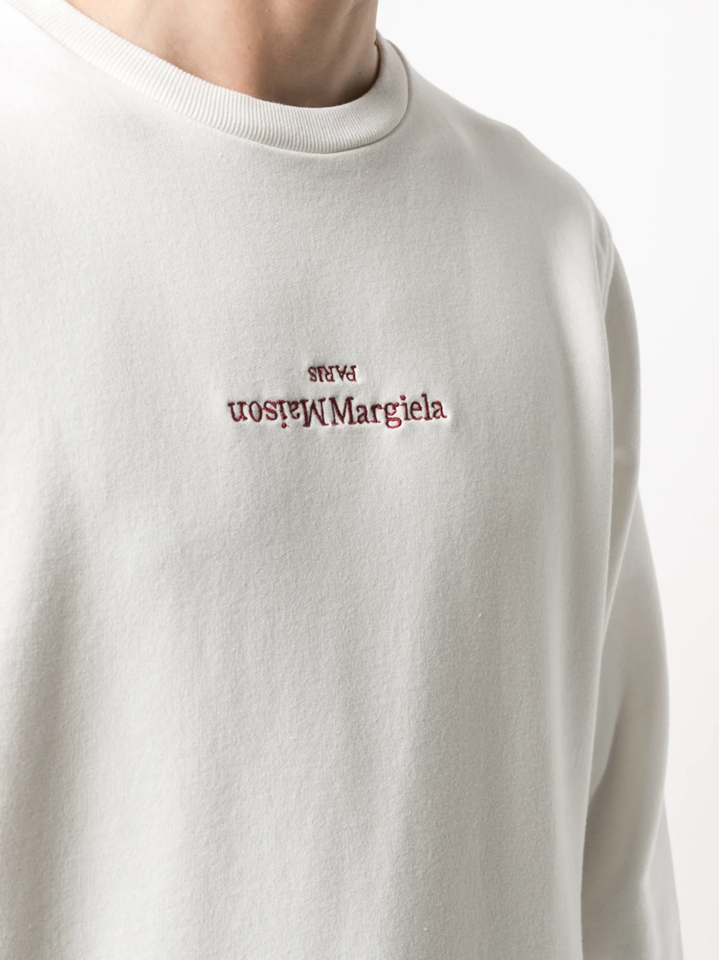 embroidered inverted logo sweatshirt