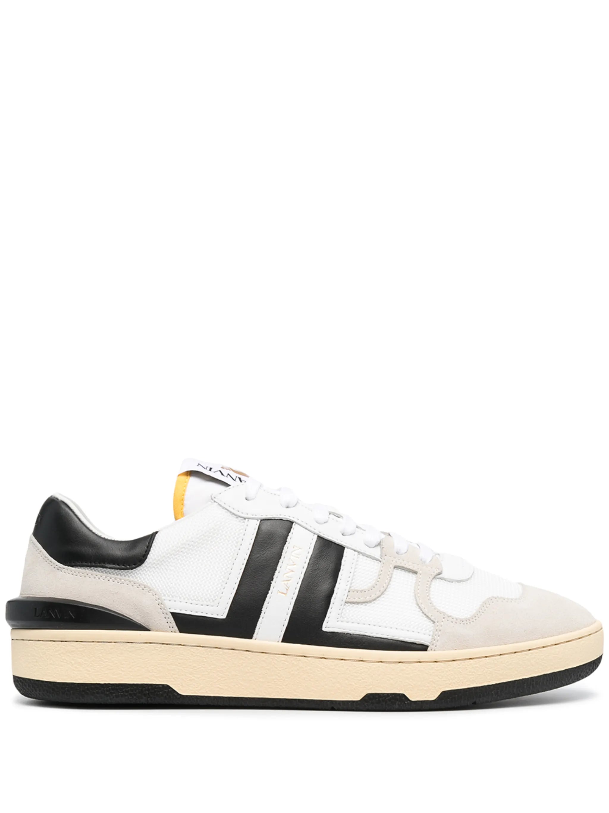 panelled low-top sneakers