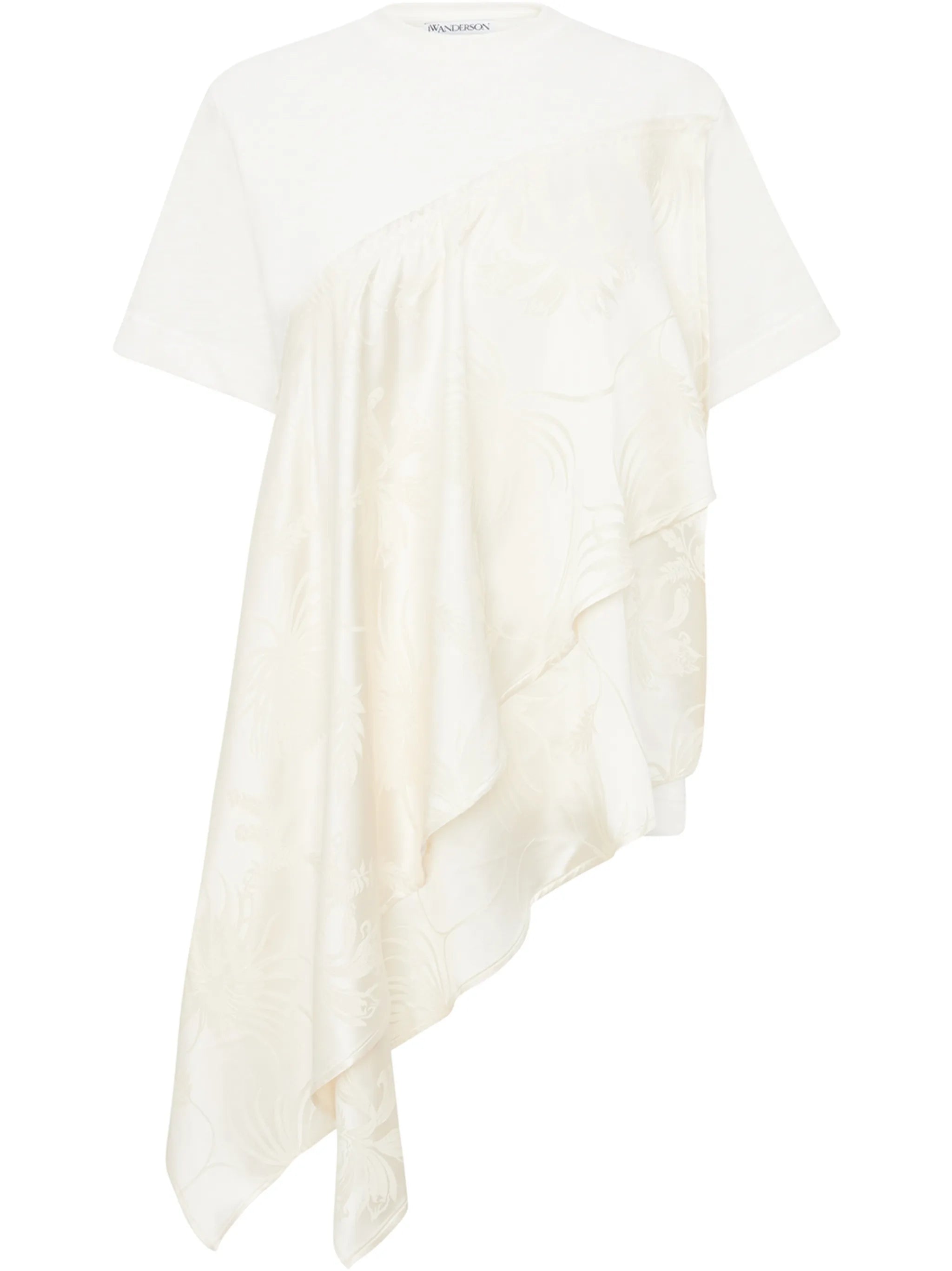 floral pattern asymmetric T-shirt