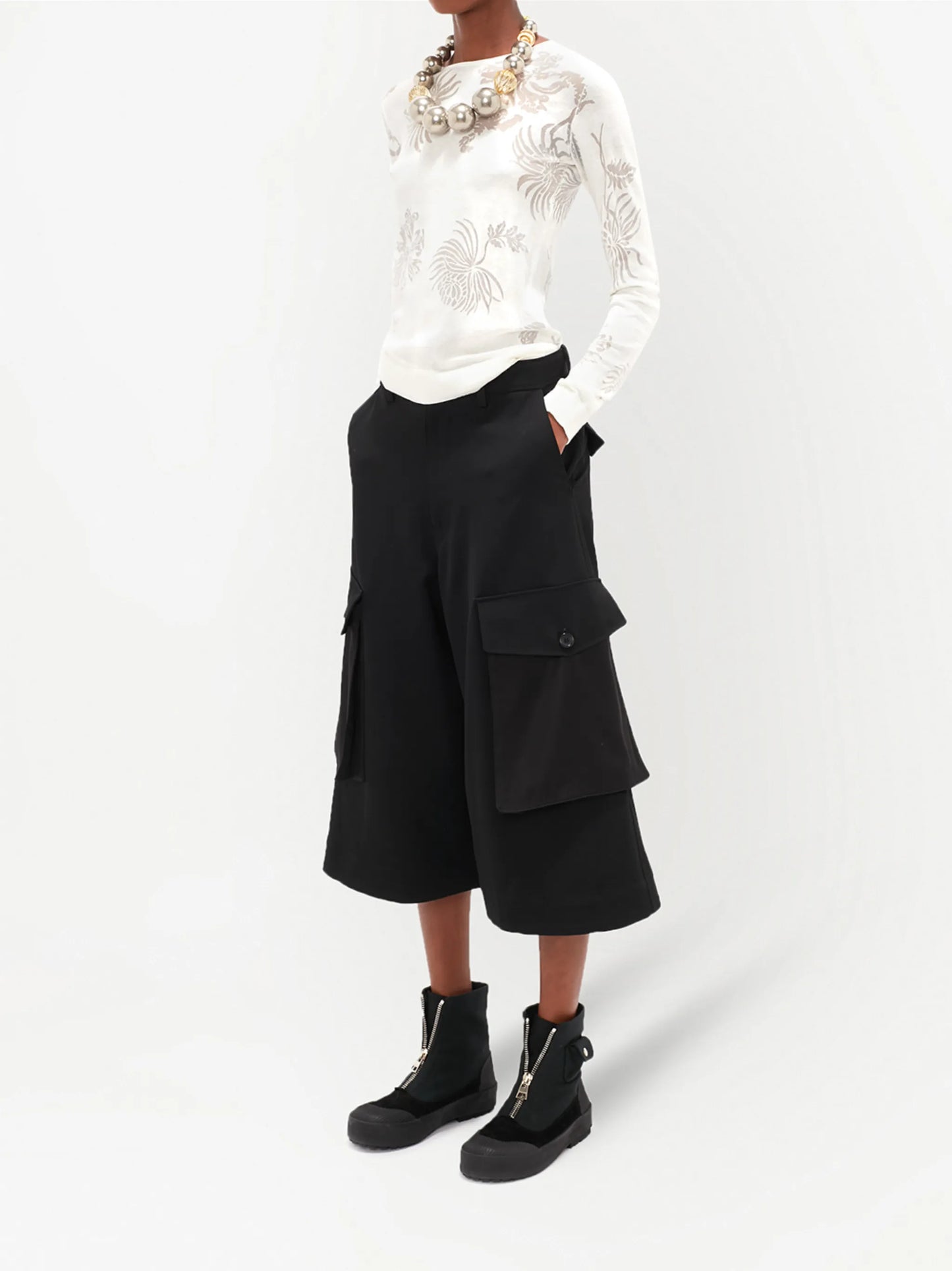 cropped cargo trousers