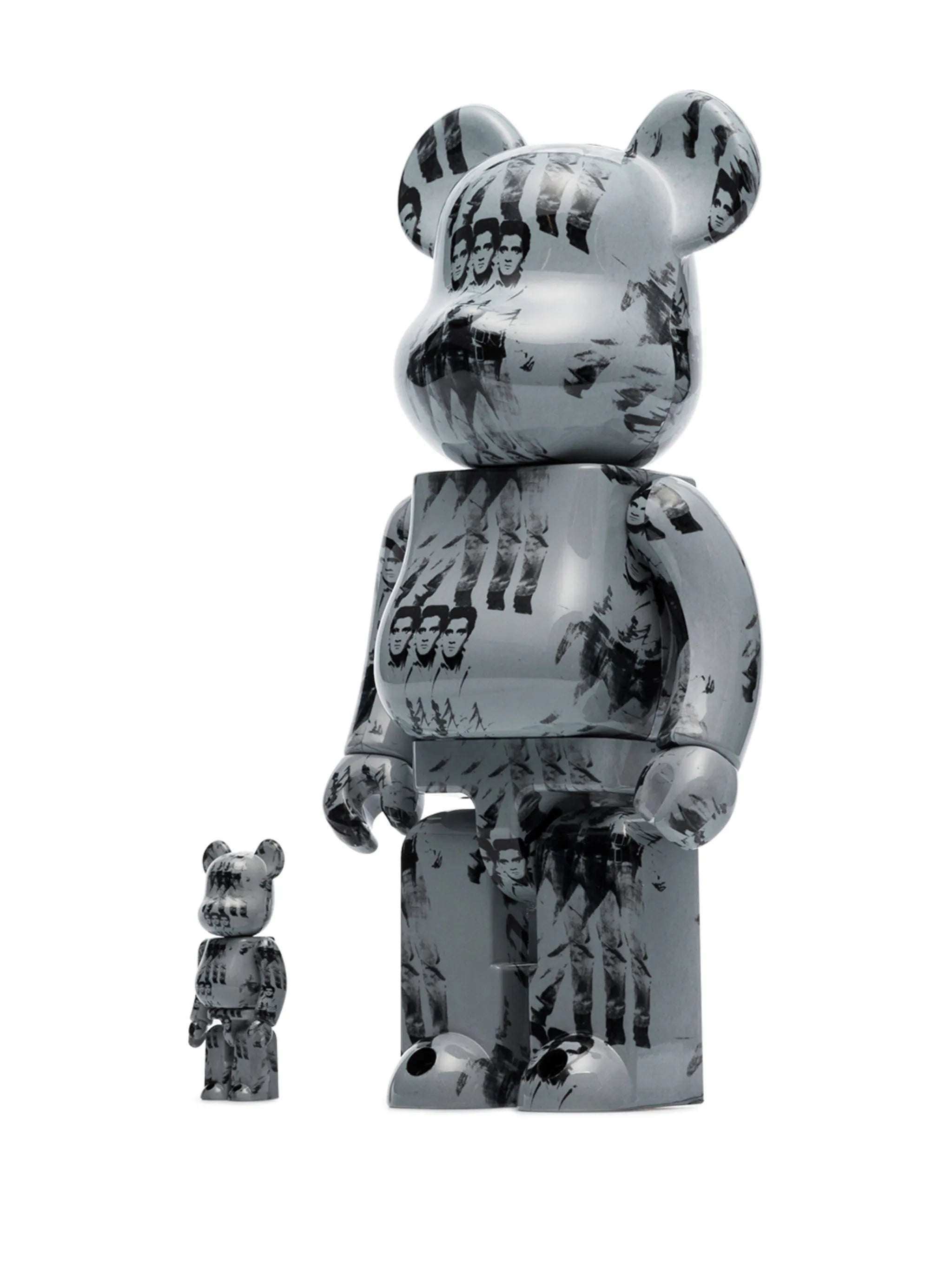 Bearbrick Andy Warhol Elvis set (two piece)